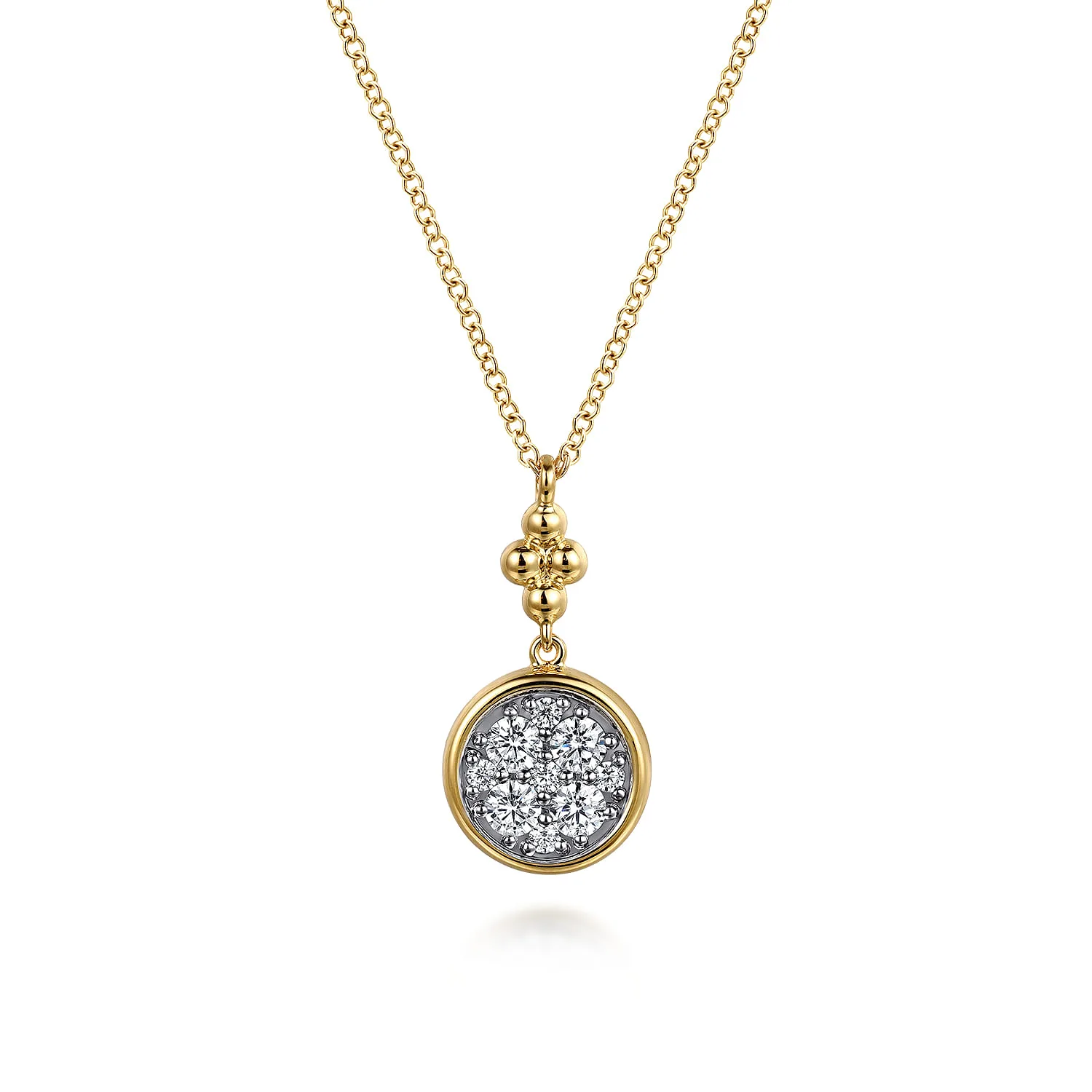 Diamond Cluster Bujukan Drop Pendant Necklace