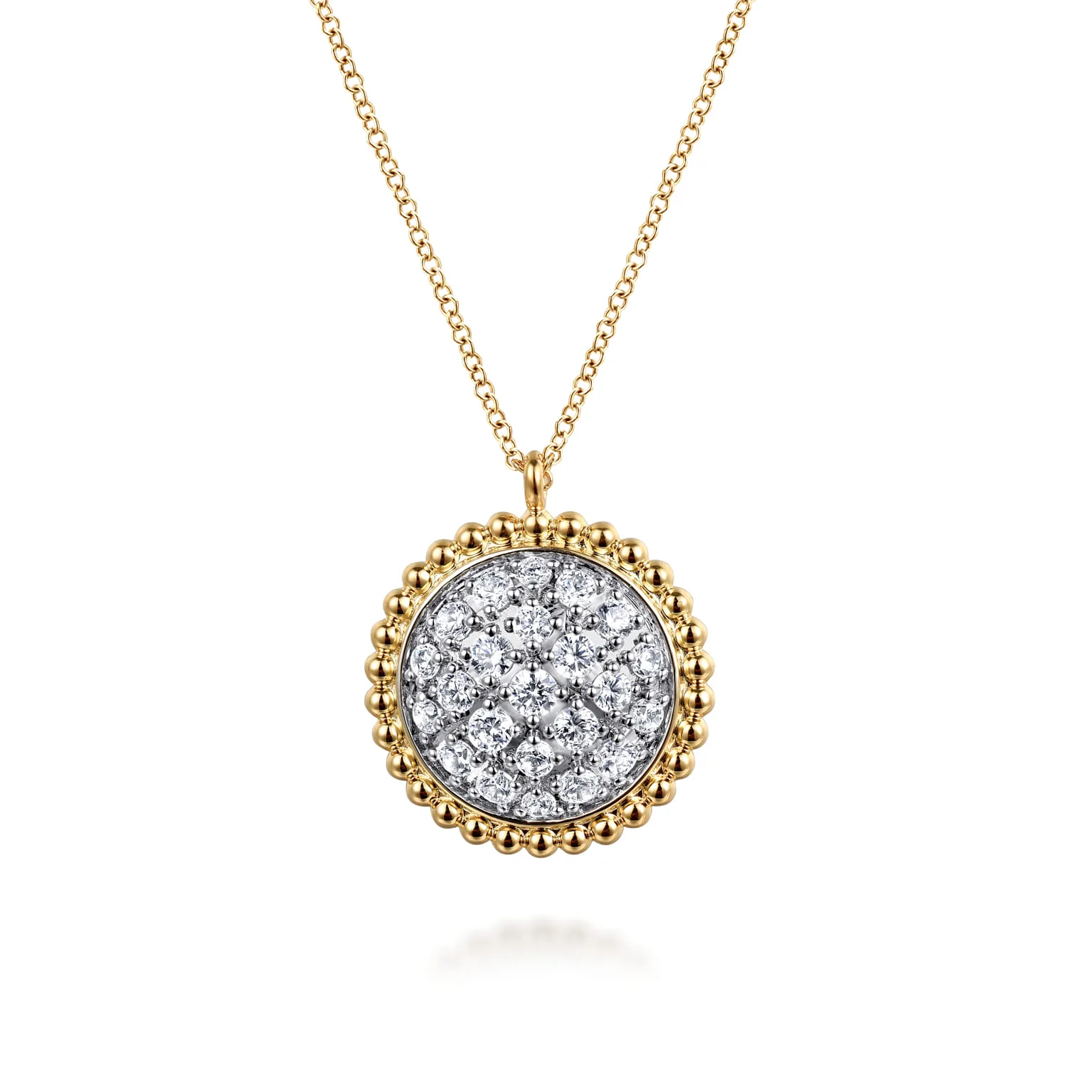 Bujukan and Diamond Pave Pendant Necklace