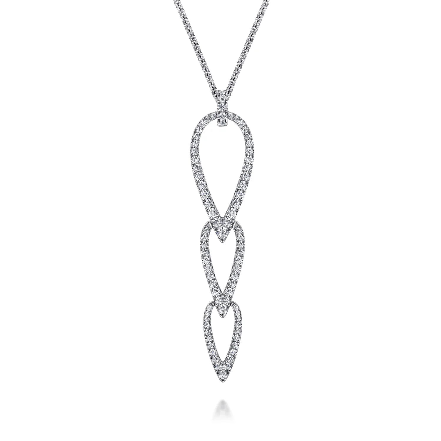 Graduating Diamond Pendant Necklace