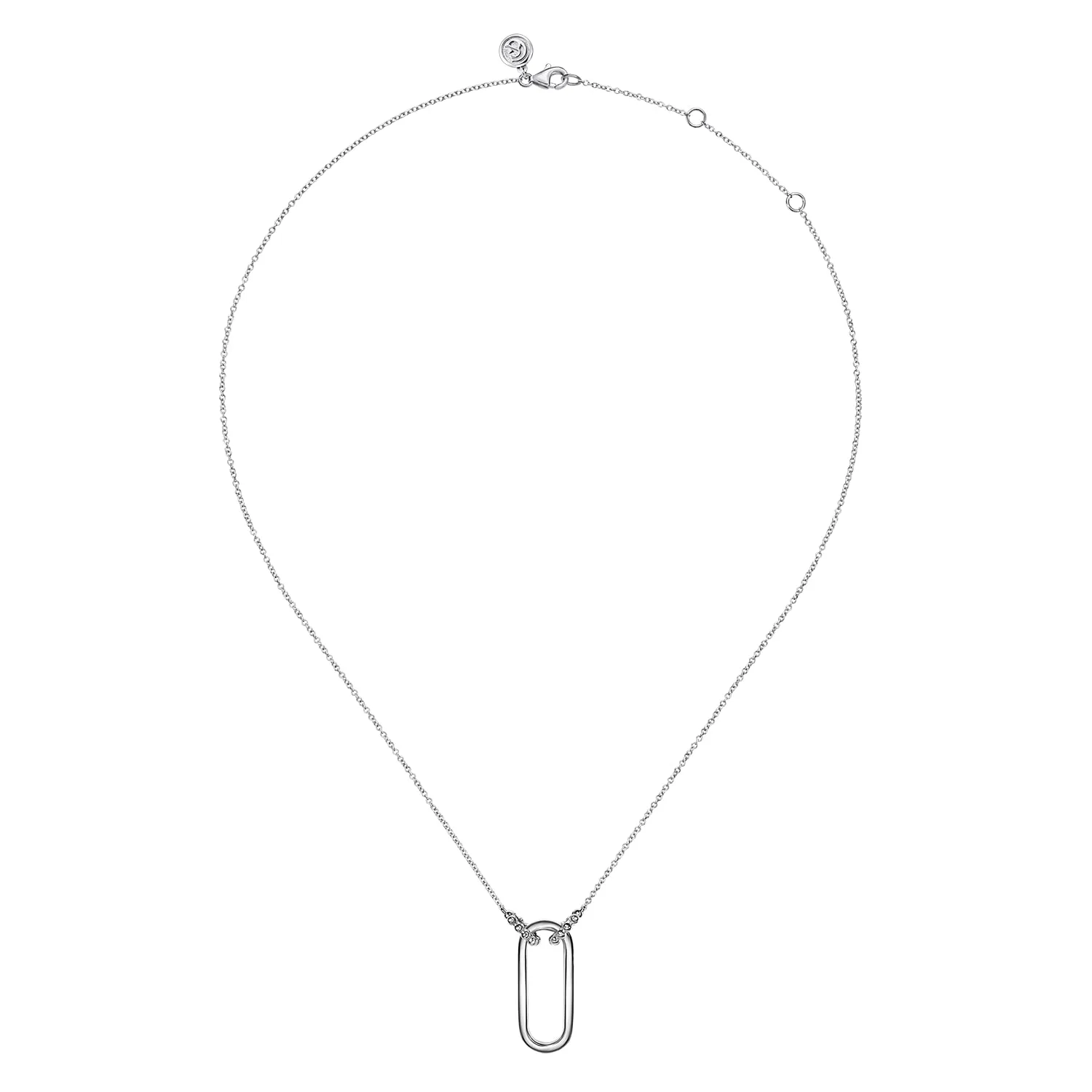 Link Pendant Necklace in Sterling Silver, photograph 2