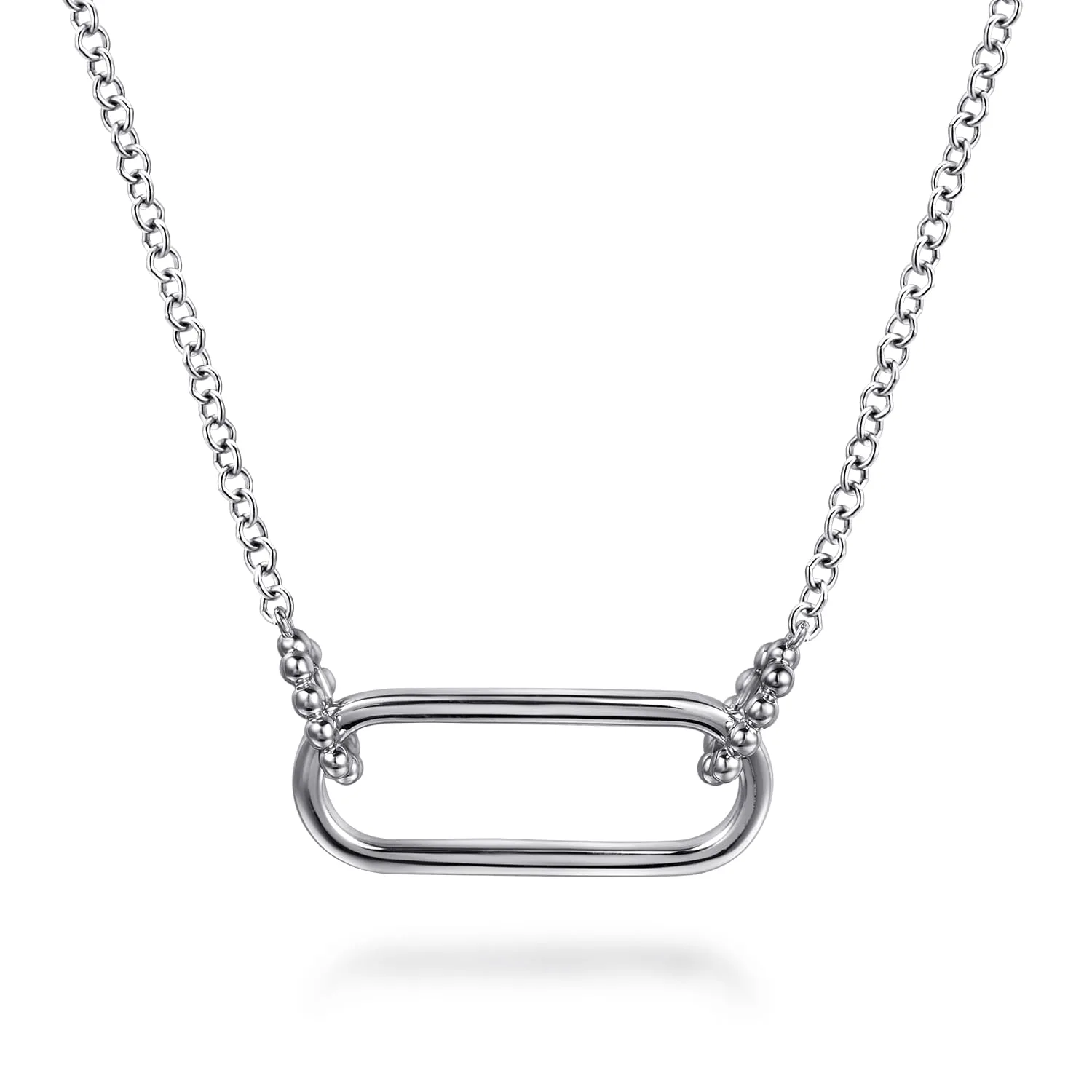 Link Pendant Necklace in Sterling Silver, photograph 3