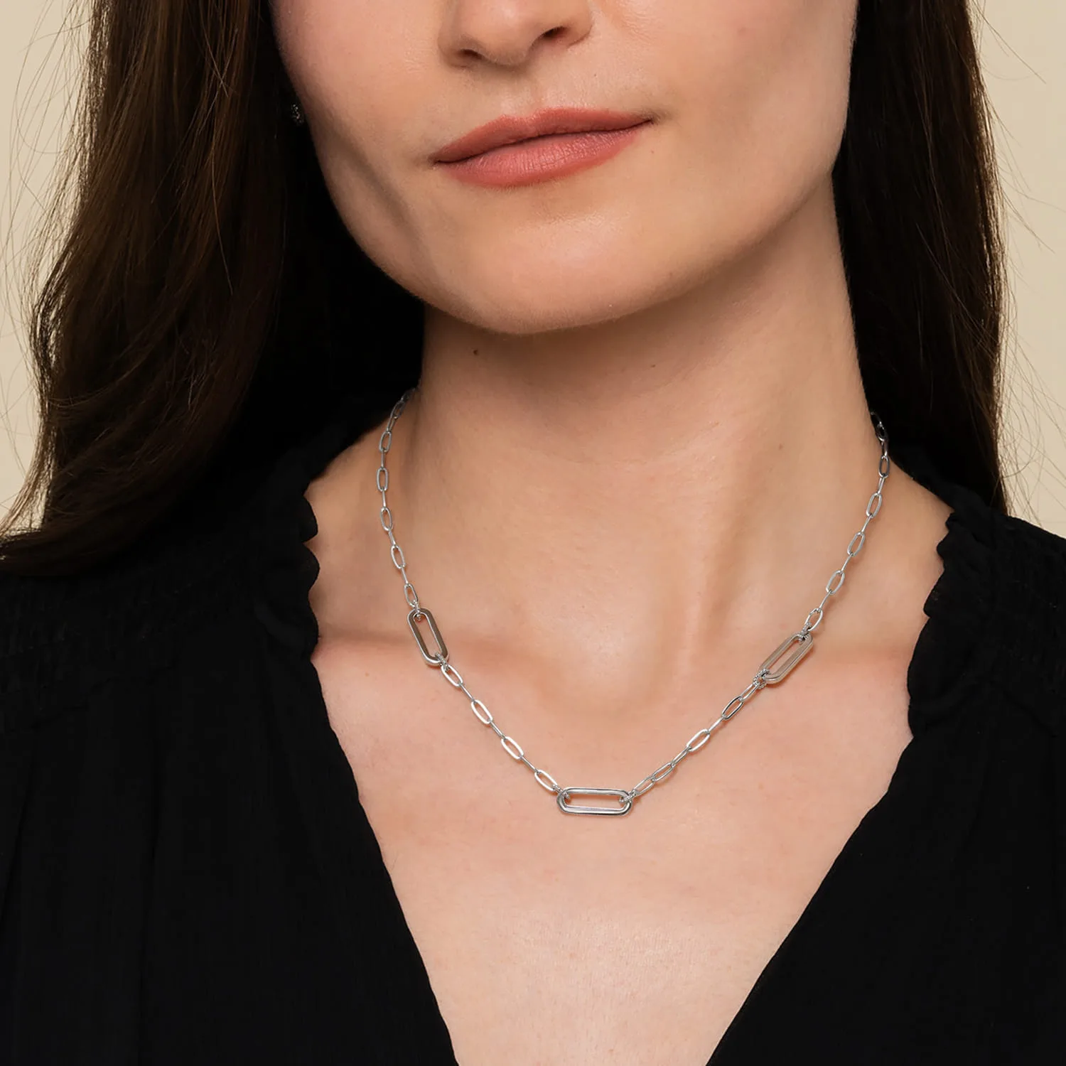 Bujukan Link Chain Necklace in Sterling Silver, photograph 3