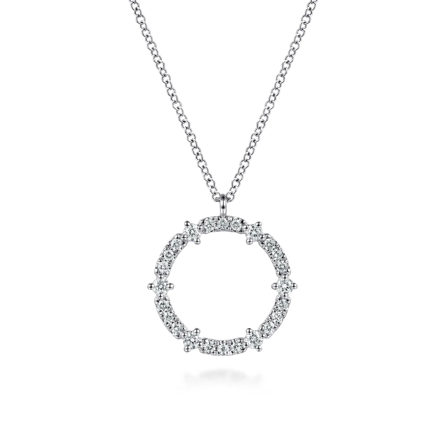 Diamond Circle Pendant Necklace