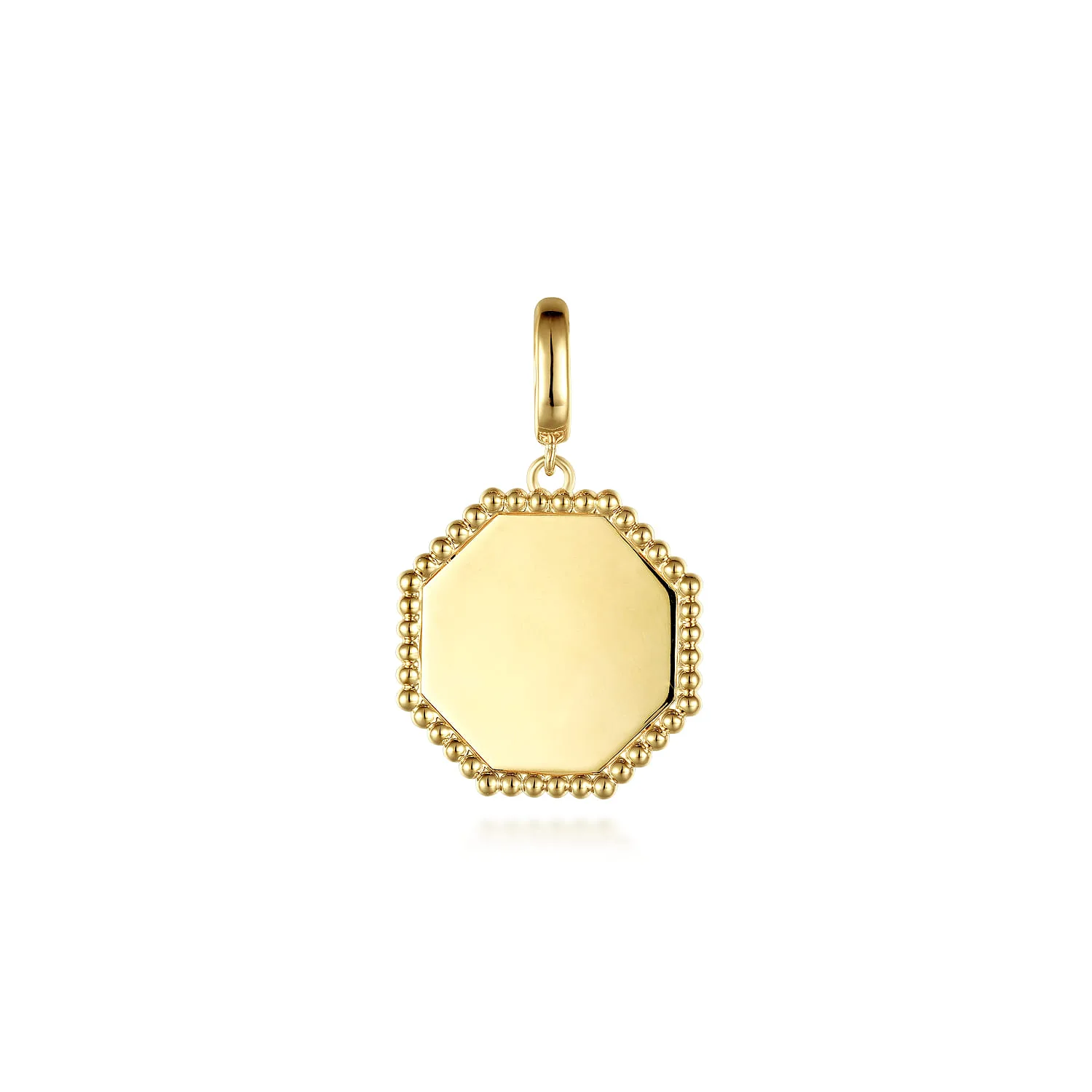 Bujukan Hexagon Personalized Medallion Pendant with Detachable Bail