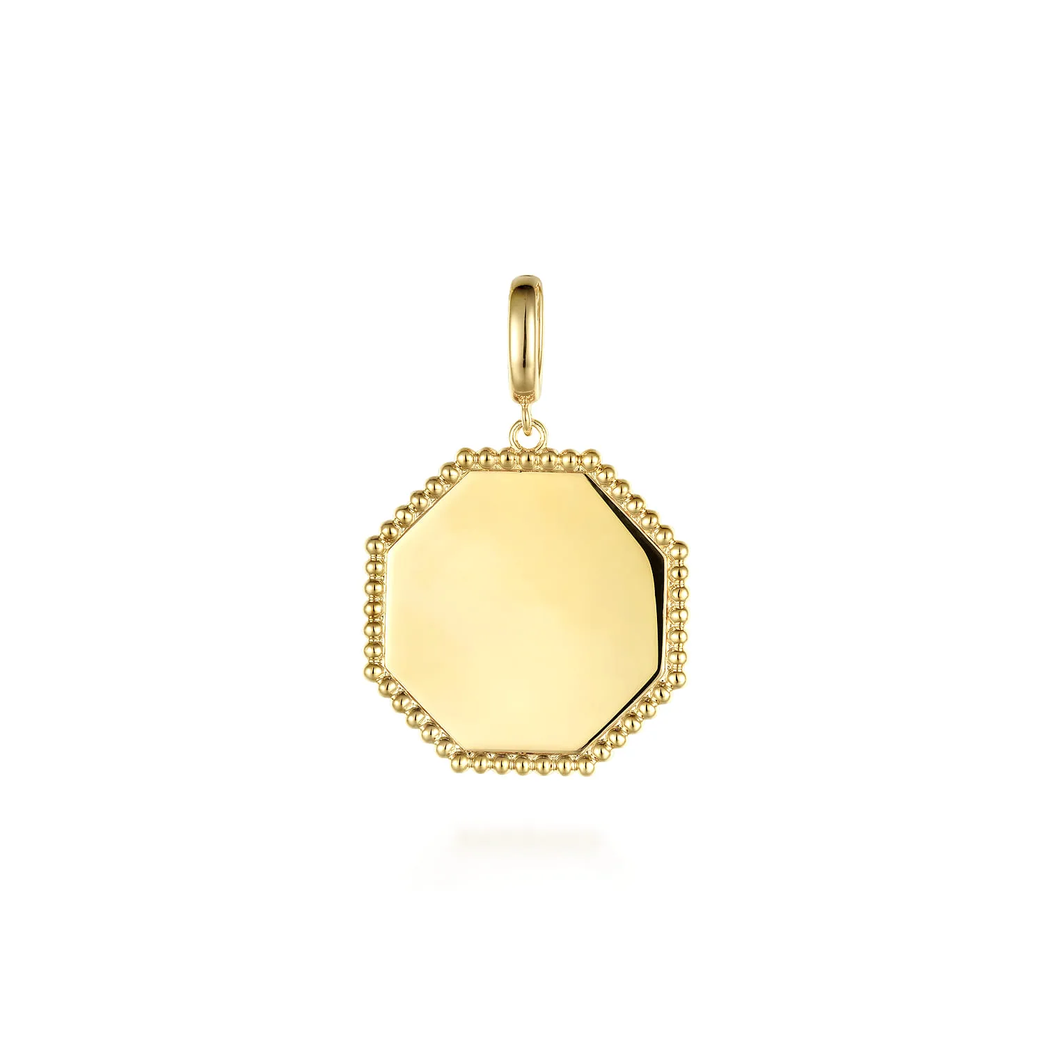 Bujukan Hexagon Personalized Medallion Pendant with Detachable Bail