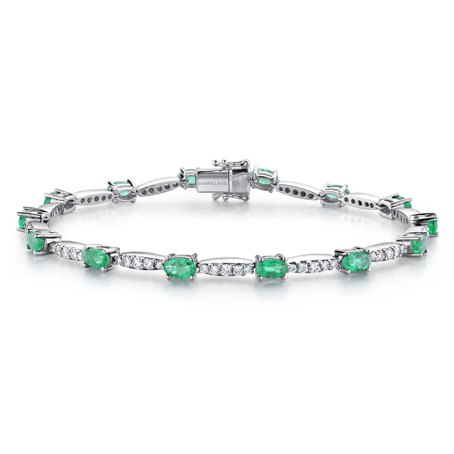 Diamond and Emerald Tennis Bracelet