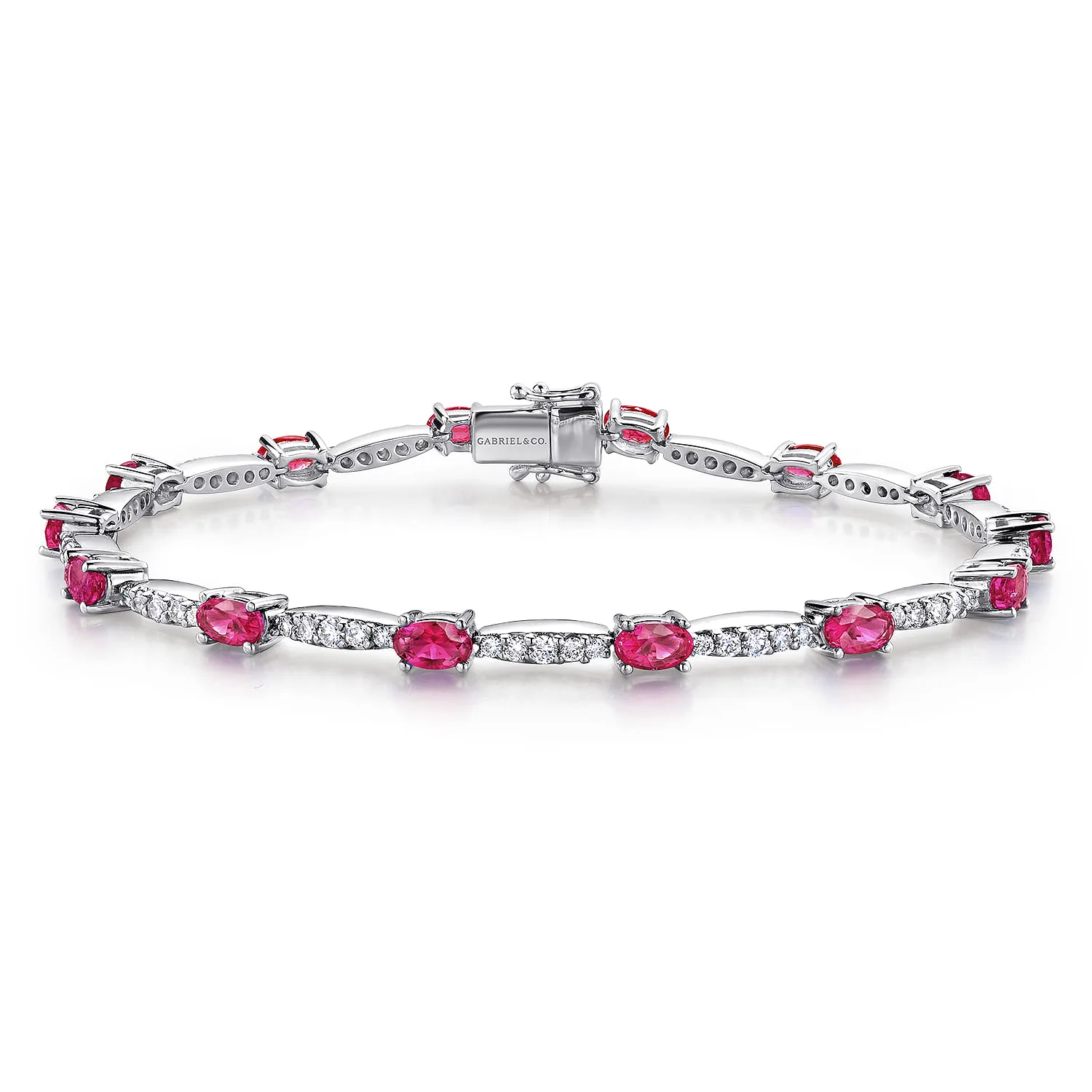 Diamond and Ruby Tennis Bracelet