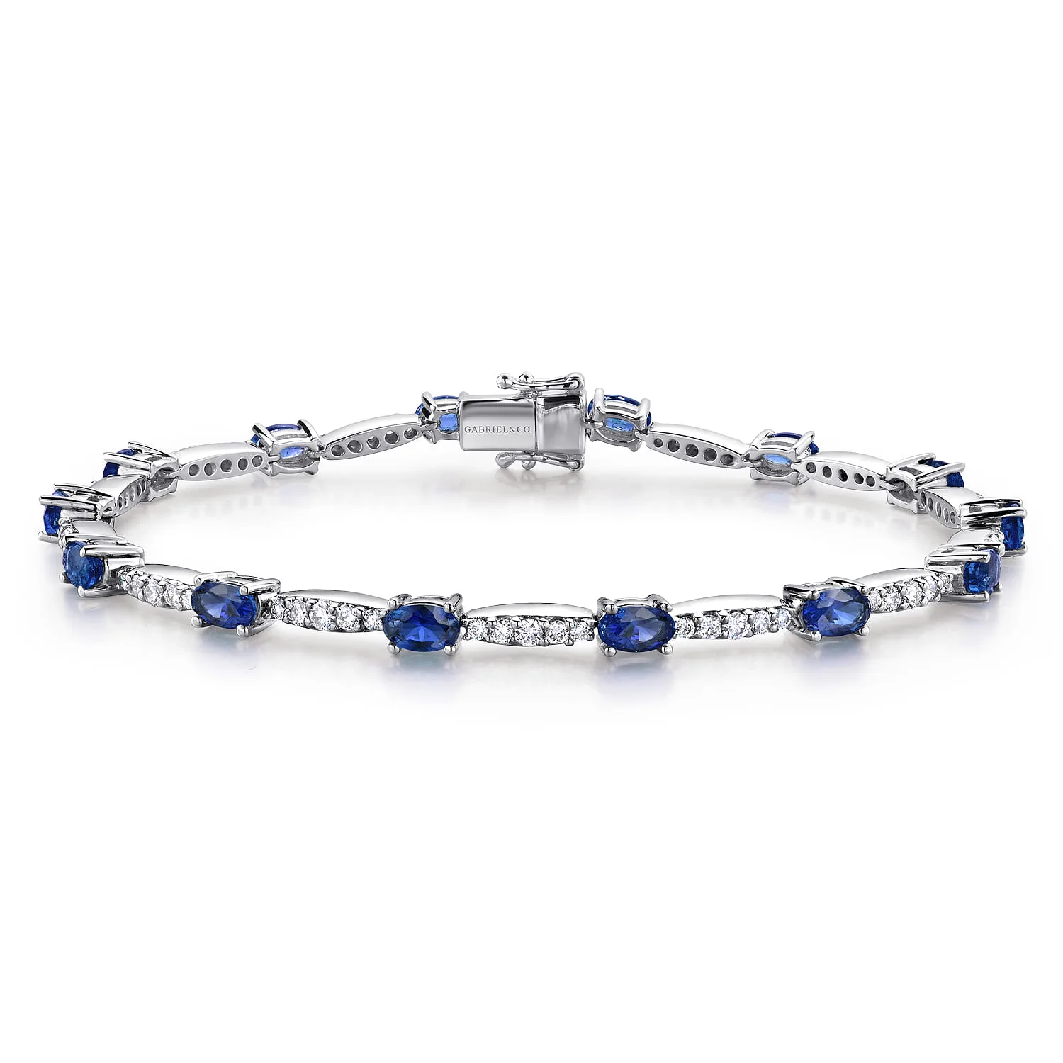 Diamond and Sapphire Tennis Bracelet