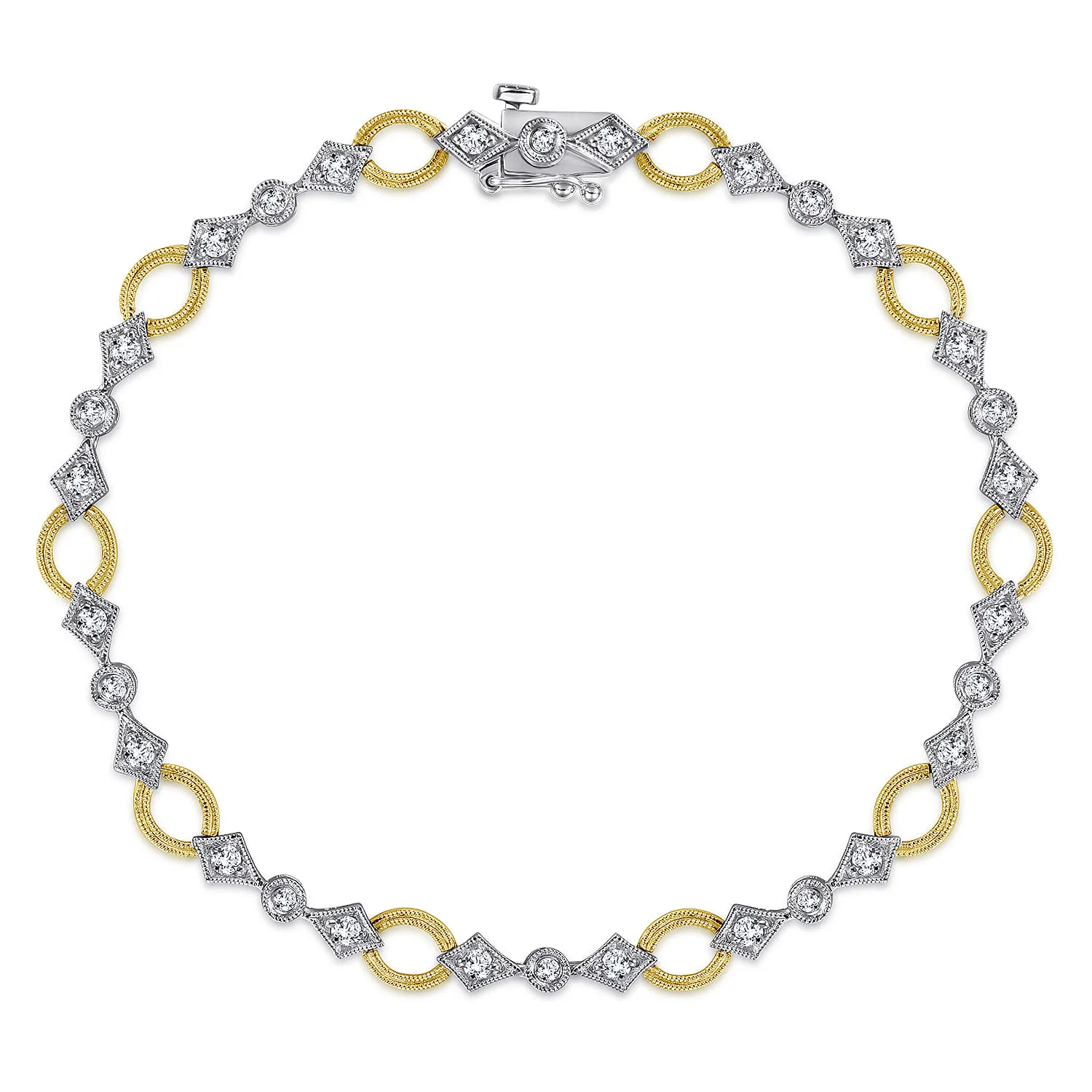 Link and Bow Diamond Tennis Bracelet