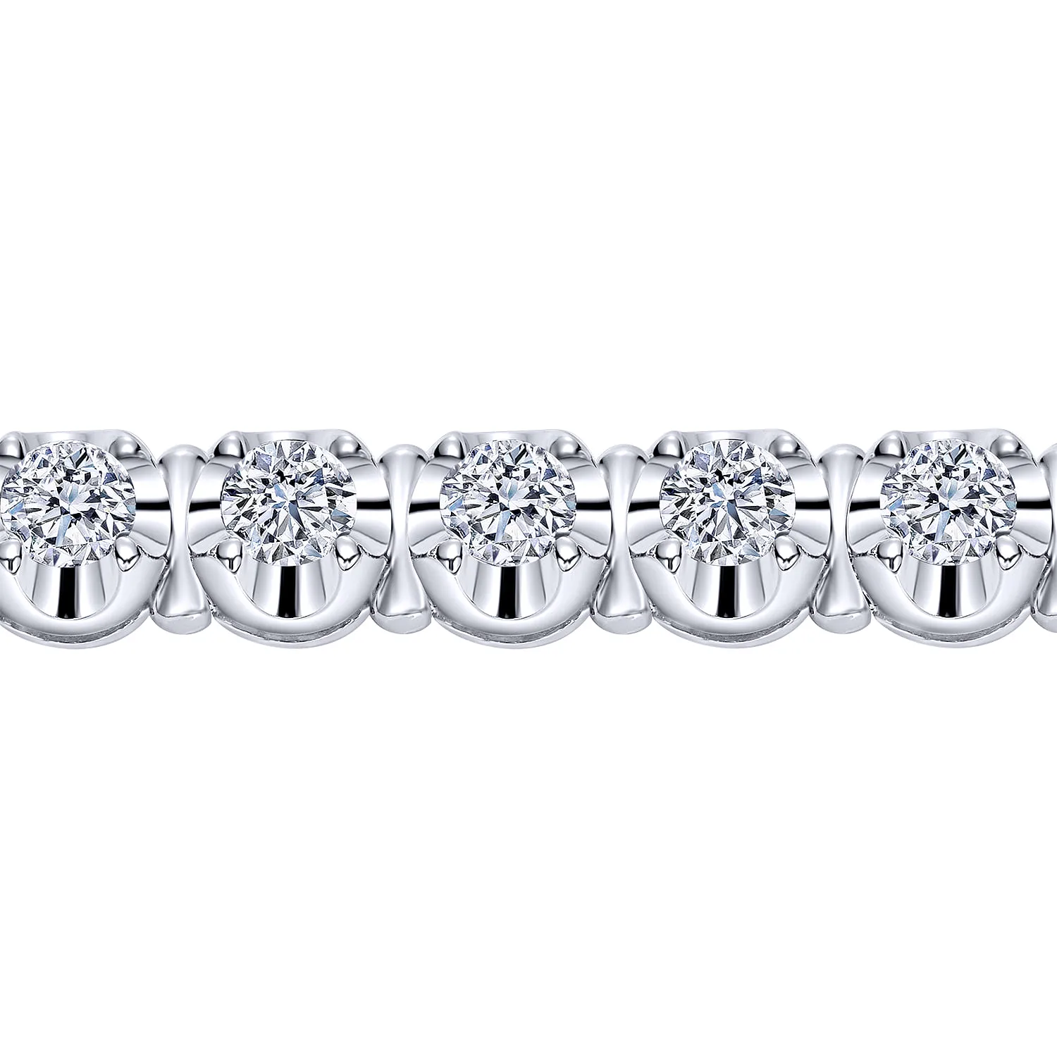 Diamond Tennis Bracelet in 14K White Gold, photograph 2