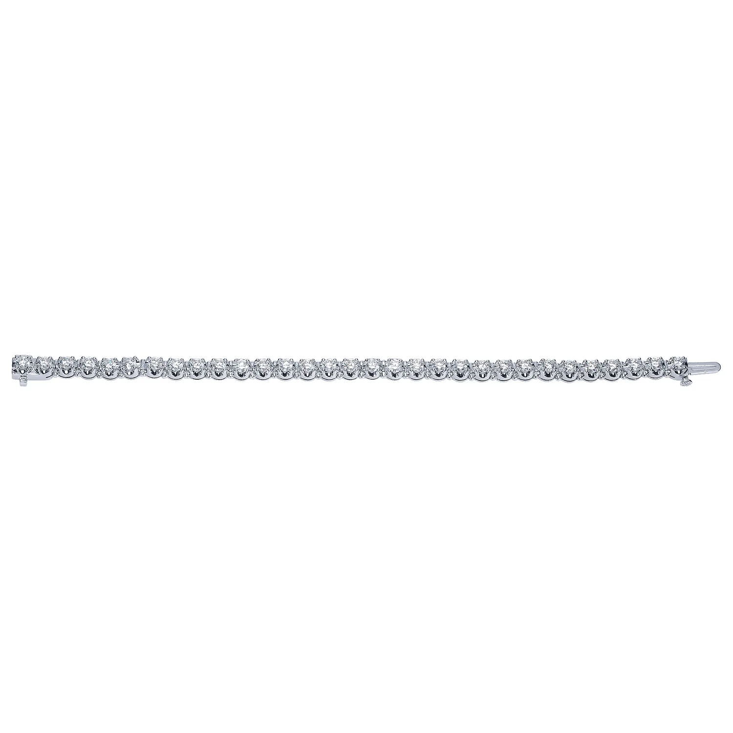 Diamond Tennis Bracelet in 14K White Gold, photograph 3