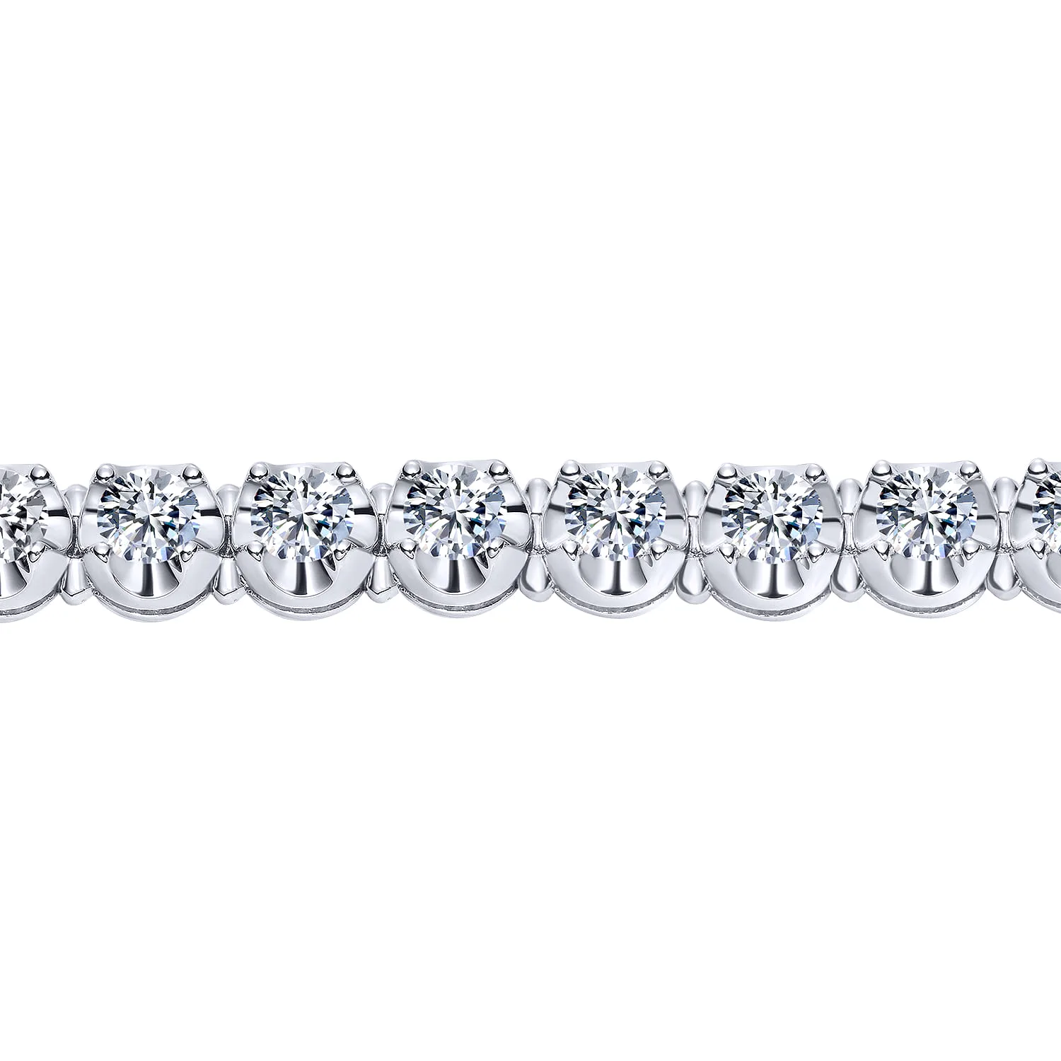 Diamond Tennis Bracelet in 14K White Gold, photograph 2