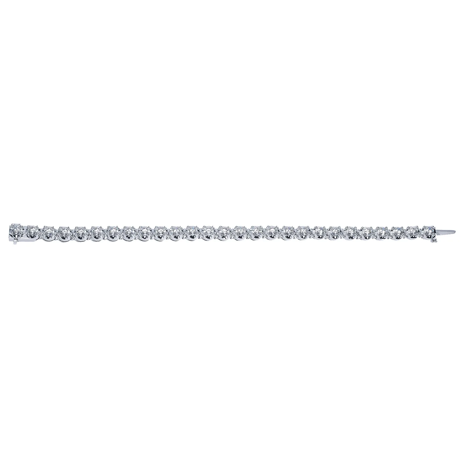 Diamond Tennis Bracelet in 14K White Gold, photograph 3