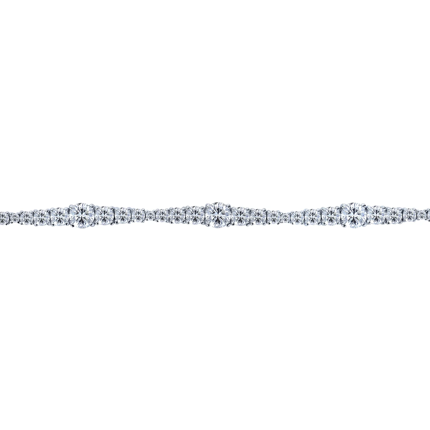Diamond Tennis Bracelet in 14K White Gold, photograph 2