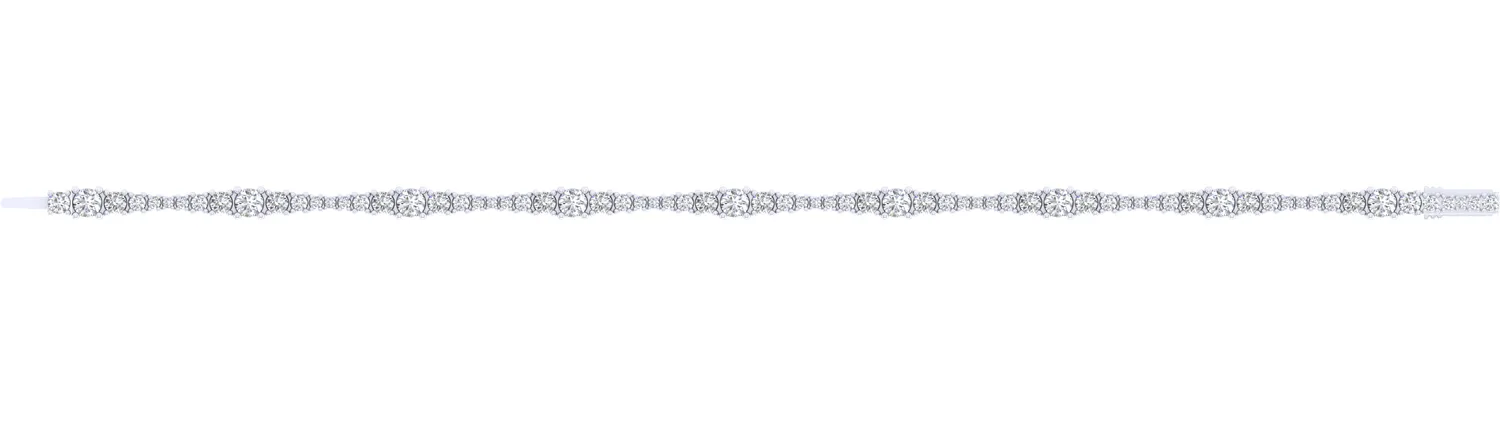 Diamond Tennis Bracelet in 14K White Gold, photograph 3