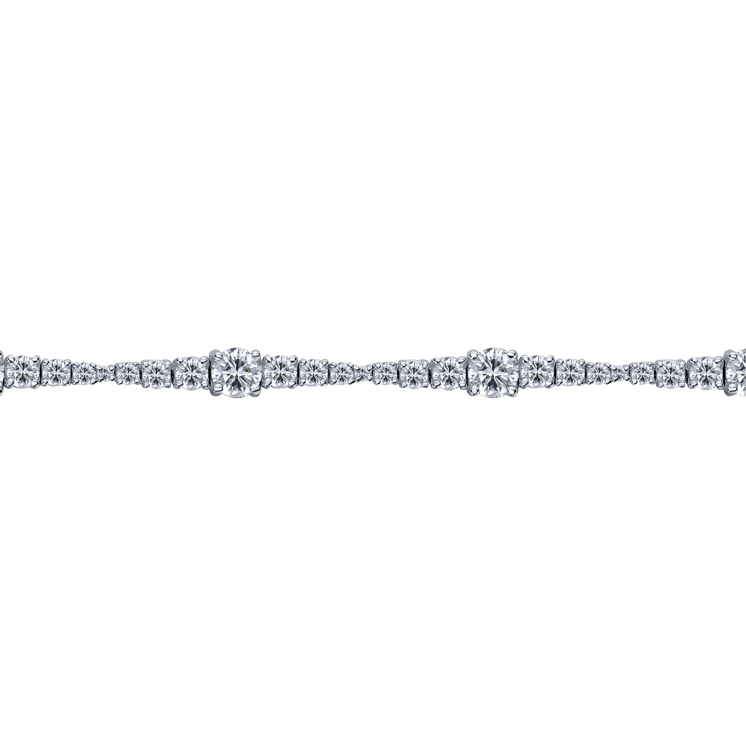 Diamond Tennis Bracelet in 14K White Gold, photograph 2