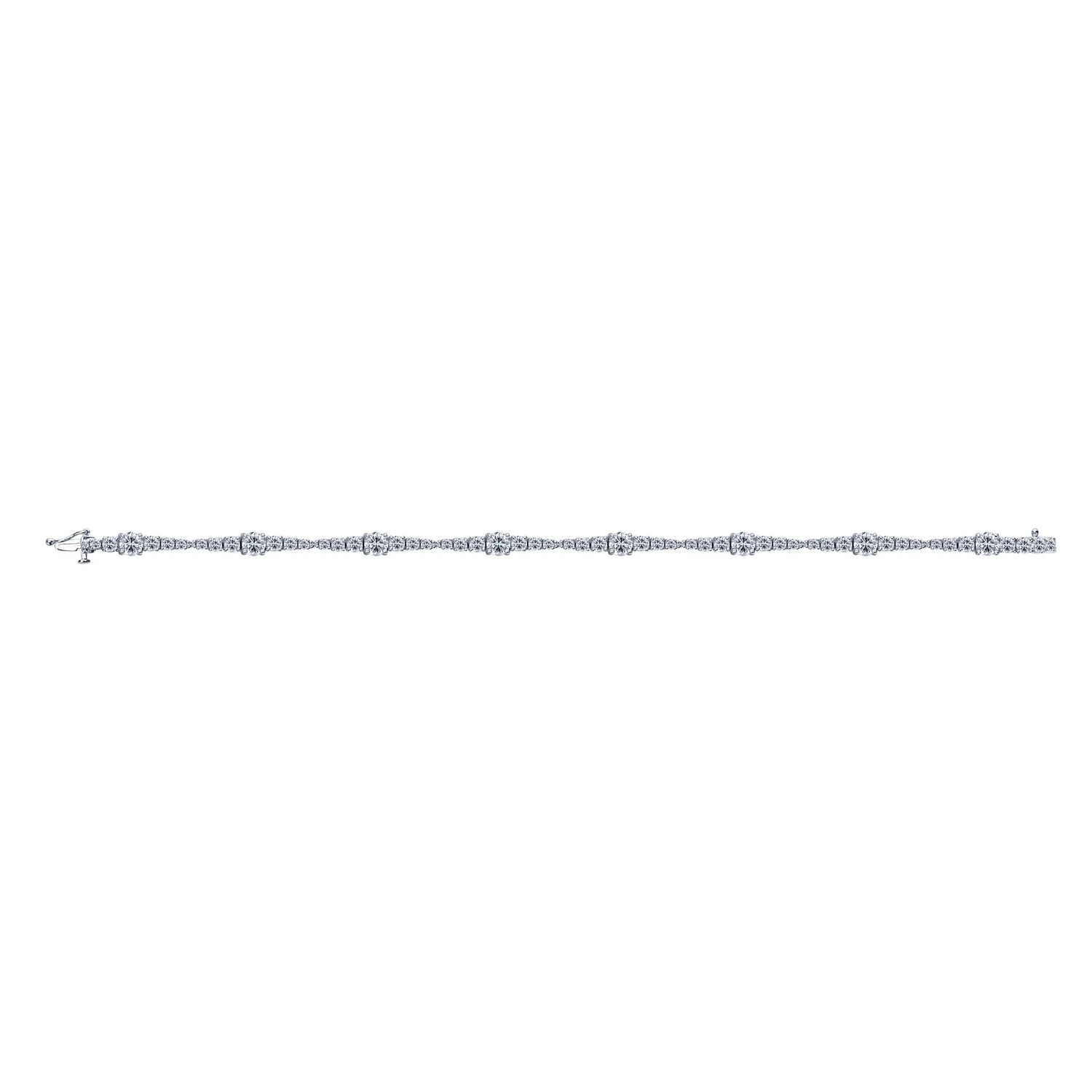 Diamond Tennis Bracelet in 14K White Gold, photograph 3