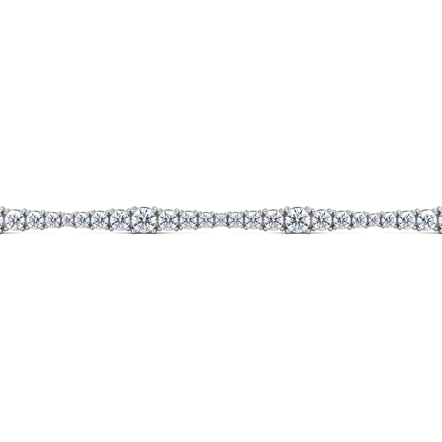 Diamond Tennis Bracelet in 14K White Gold, photograph 2