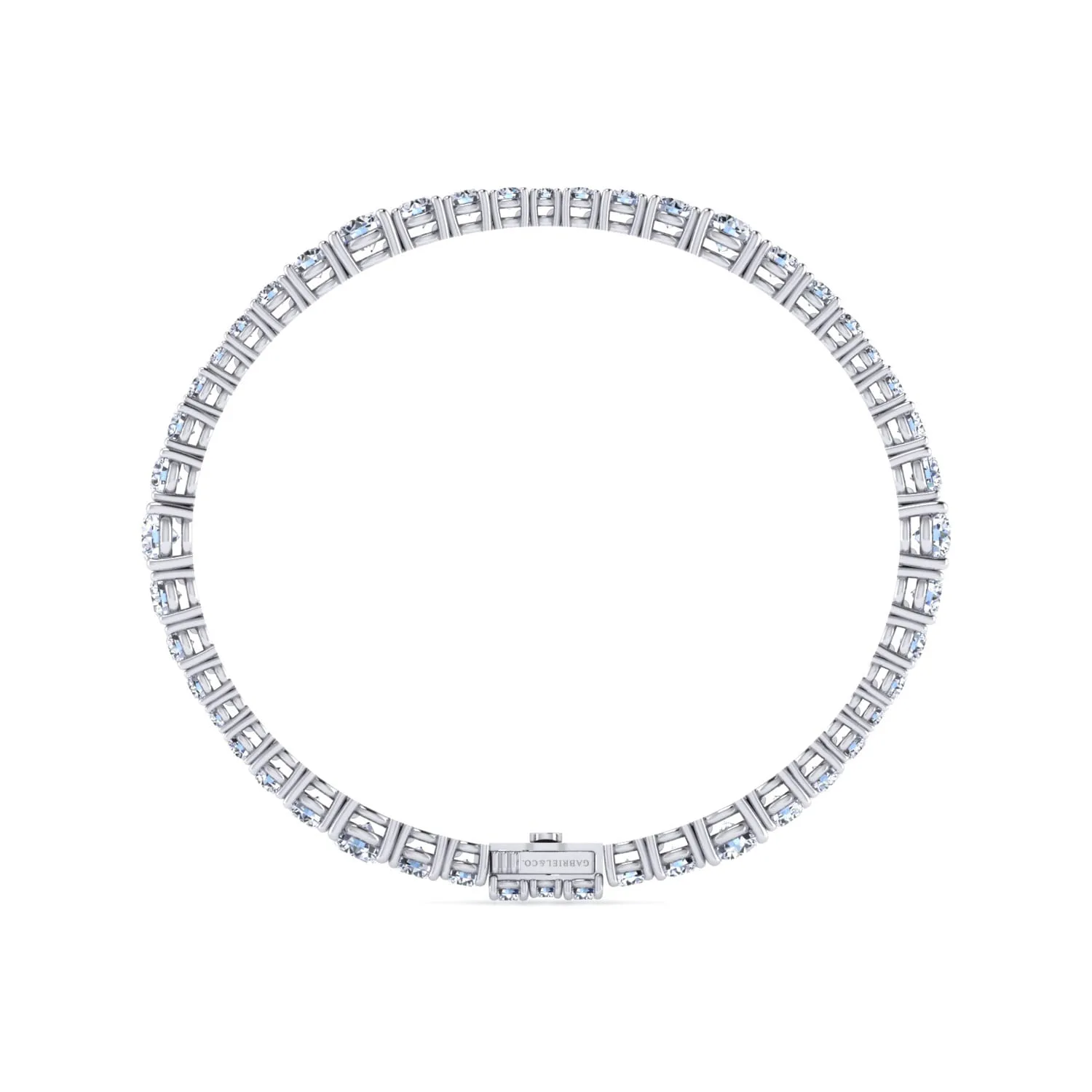 Diamond Tennis Bracelet in 14K White Gold, photograph 3