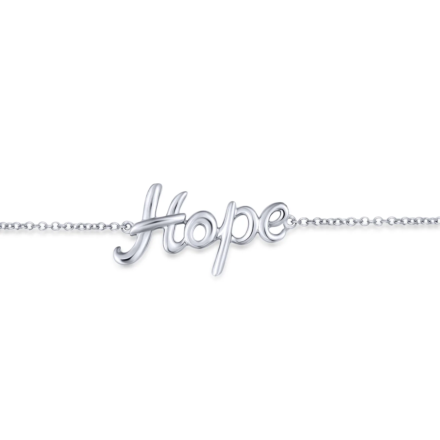 HOPE Chain Bracelet in Sterling Silver, photograph 2