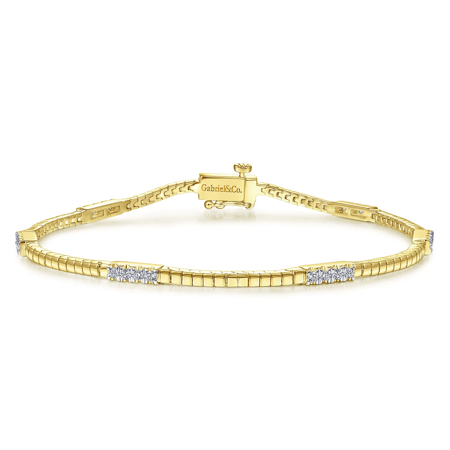 Tennis Bracelet with Diamond Stations