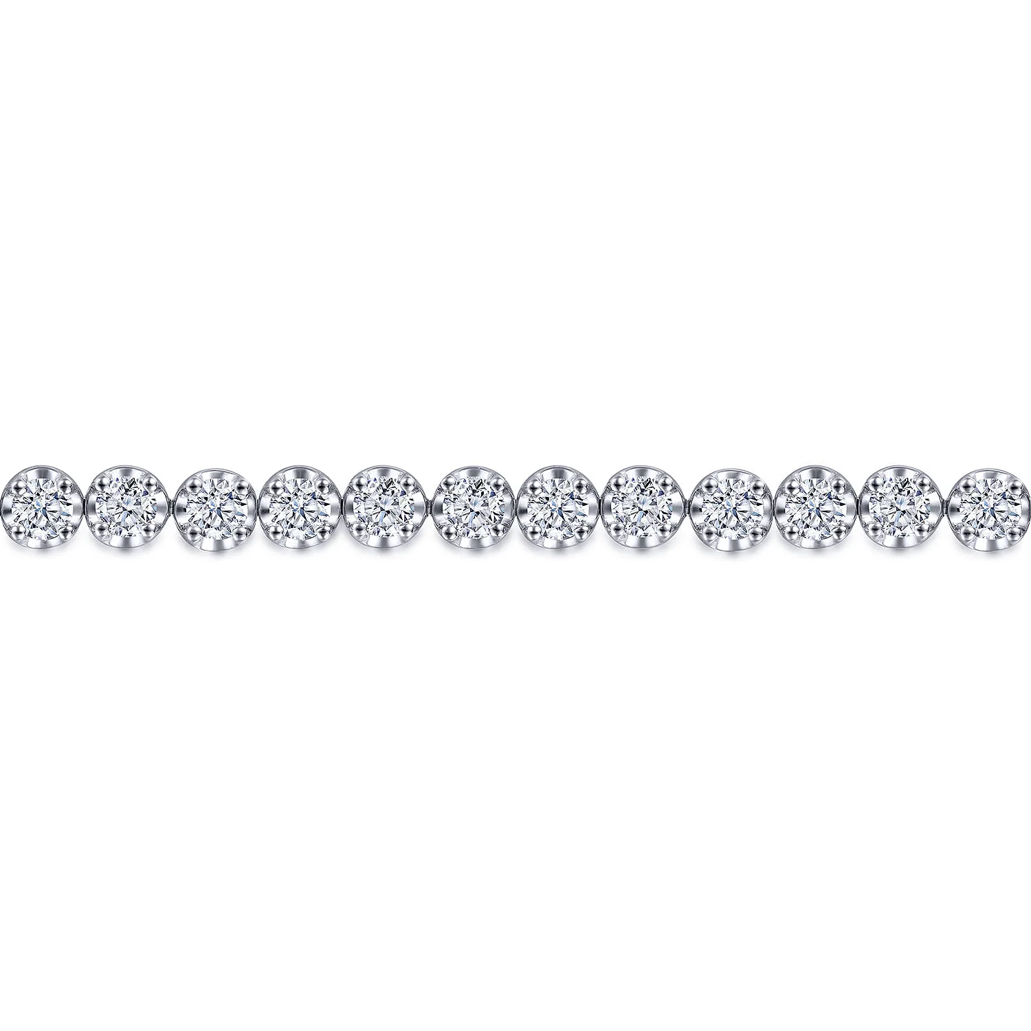Diamond Tennis Bracelet in 14K White Gold, photograph 2