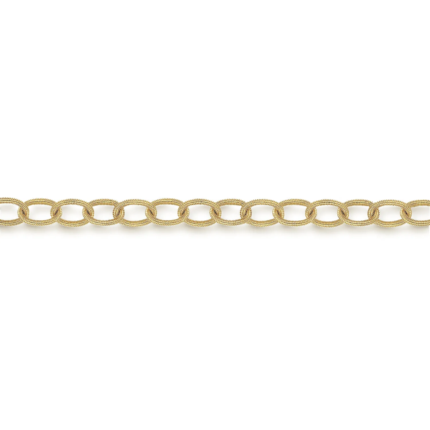 Link Chain Bracelet in 14K Yellow Gold, photograph 2