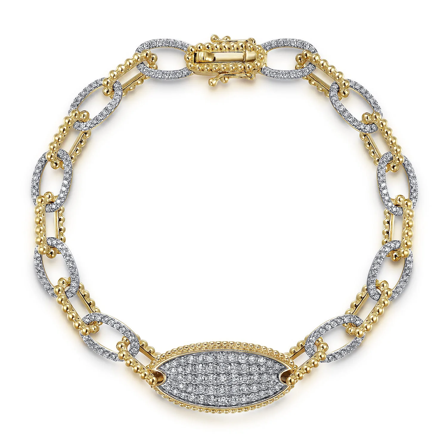 Bujukan and Diamond Link Chain Bracelet