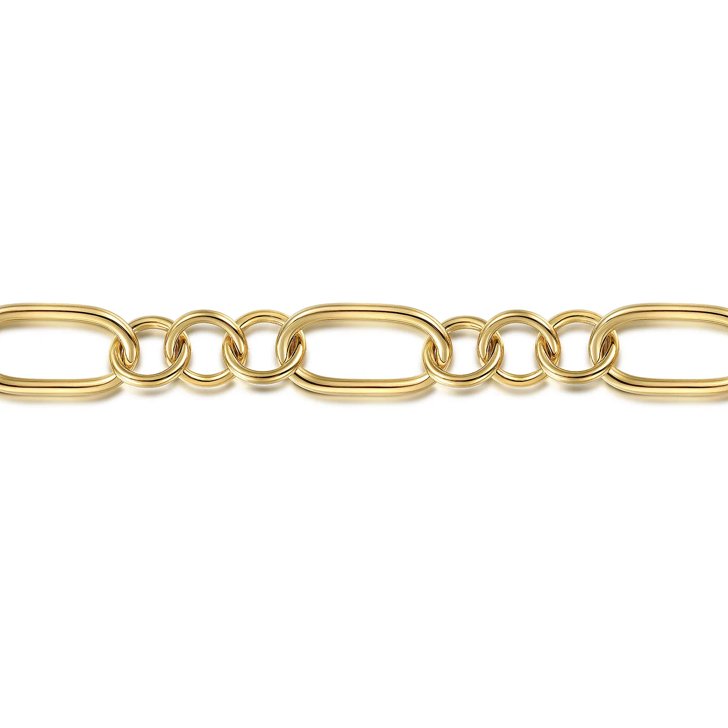 Hollow Tube Link Bracelet in 14K Yellow Gold, photograph 2