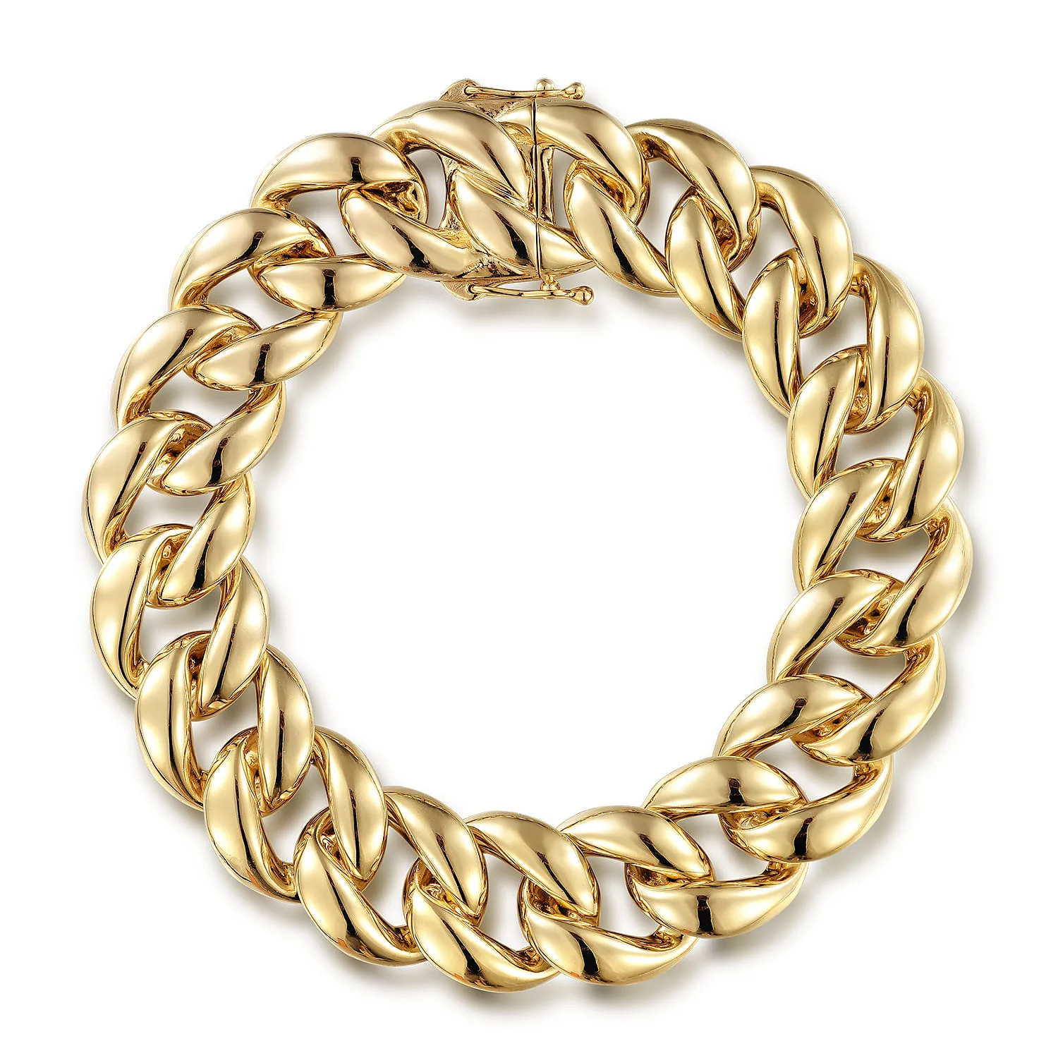 14mm Hollow Cuban Link Tennis Bracelet