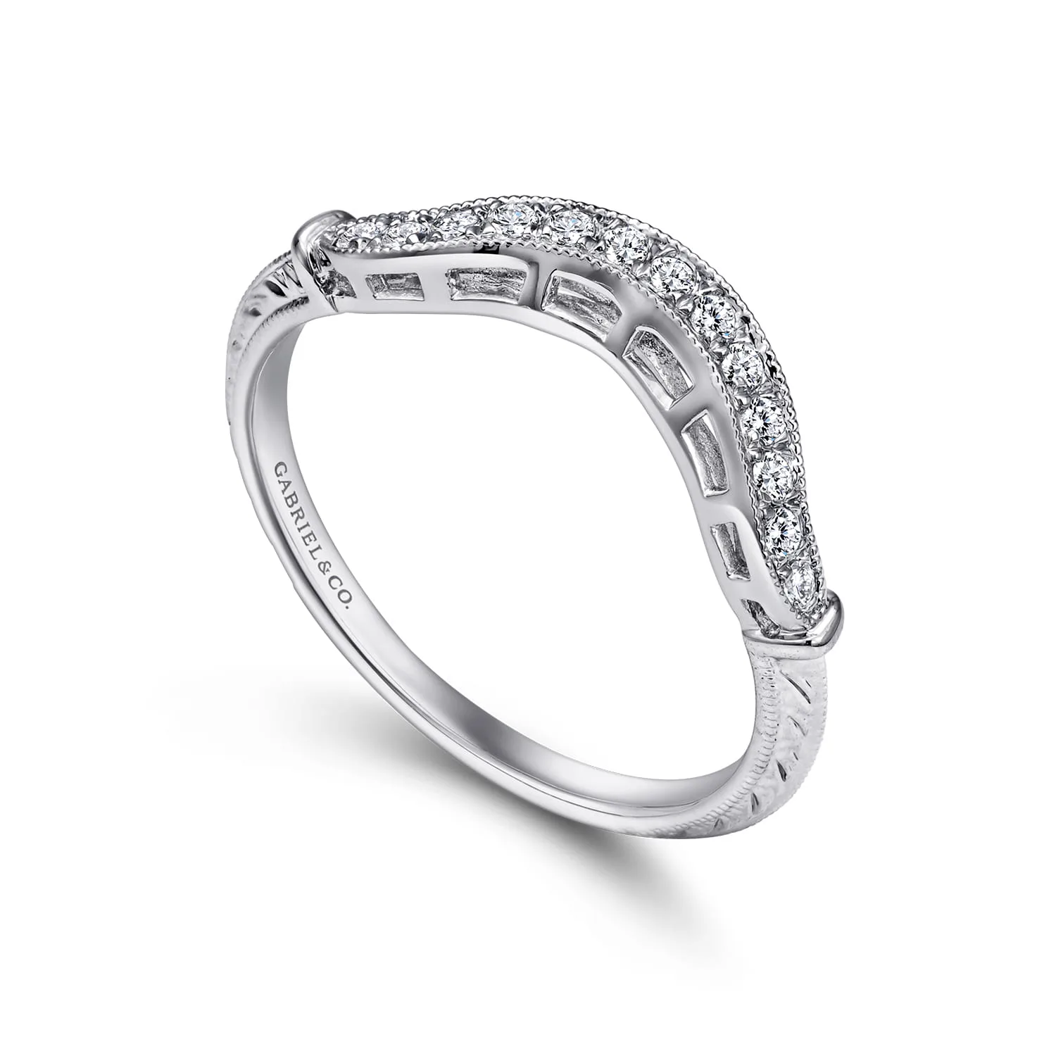 Matching Wedding Band in 14K White Gold, photograph 3