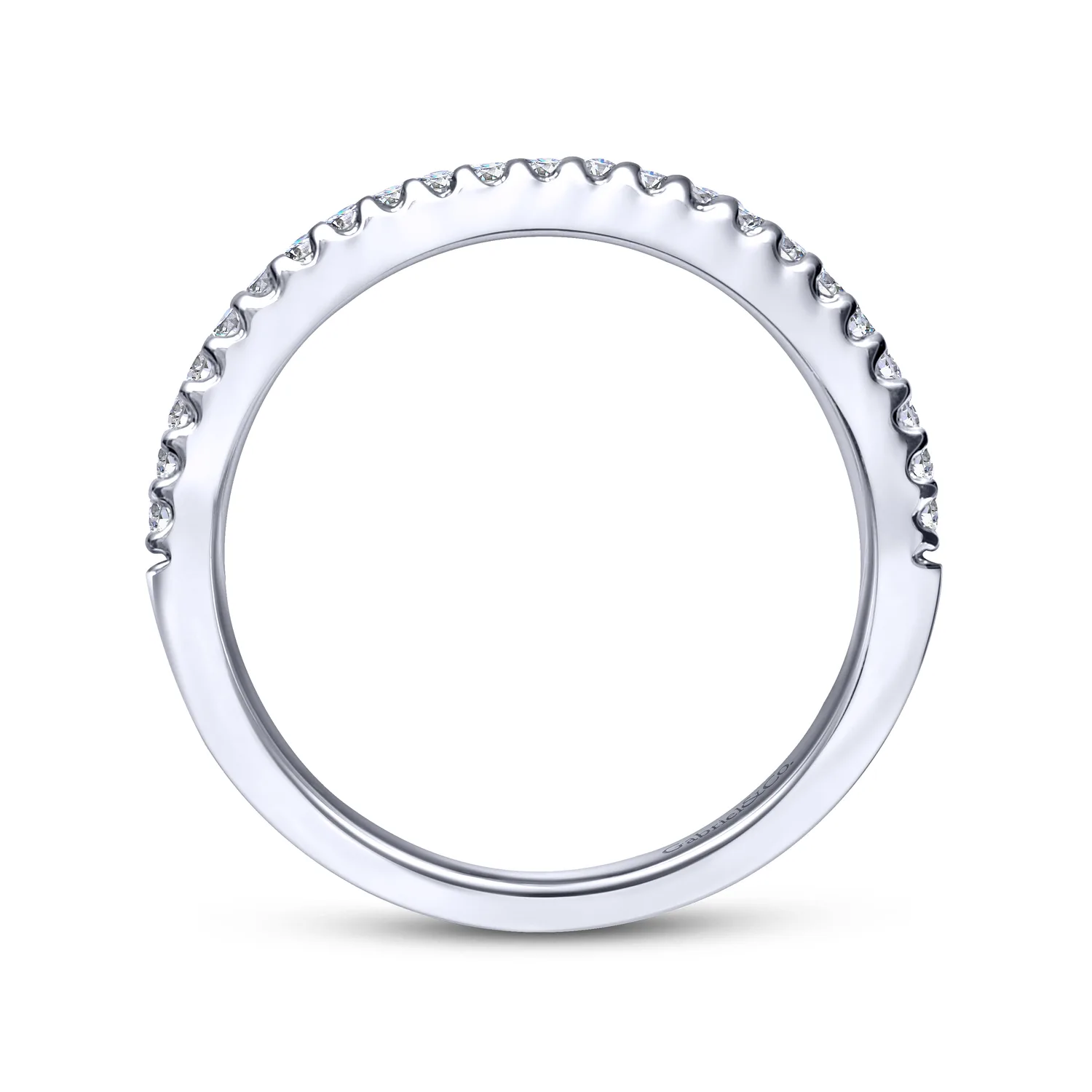 Diamond Matching Wedding Band in 14K White Gold, photograph 2