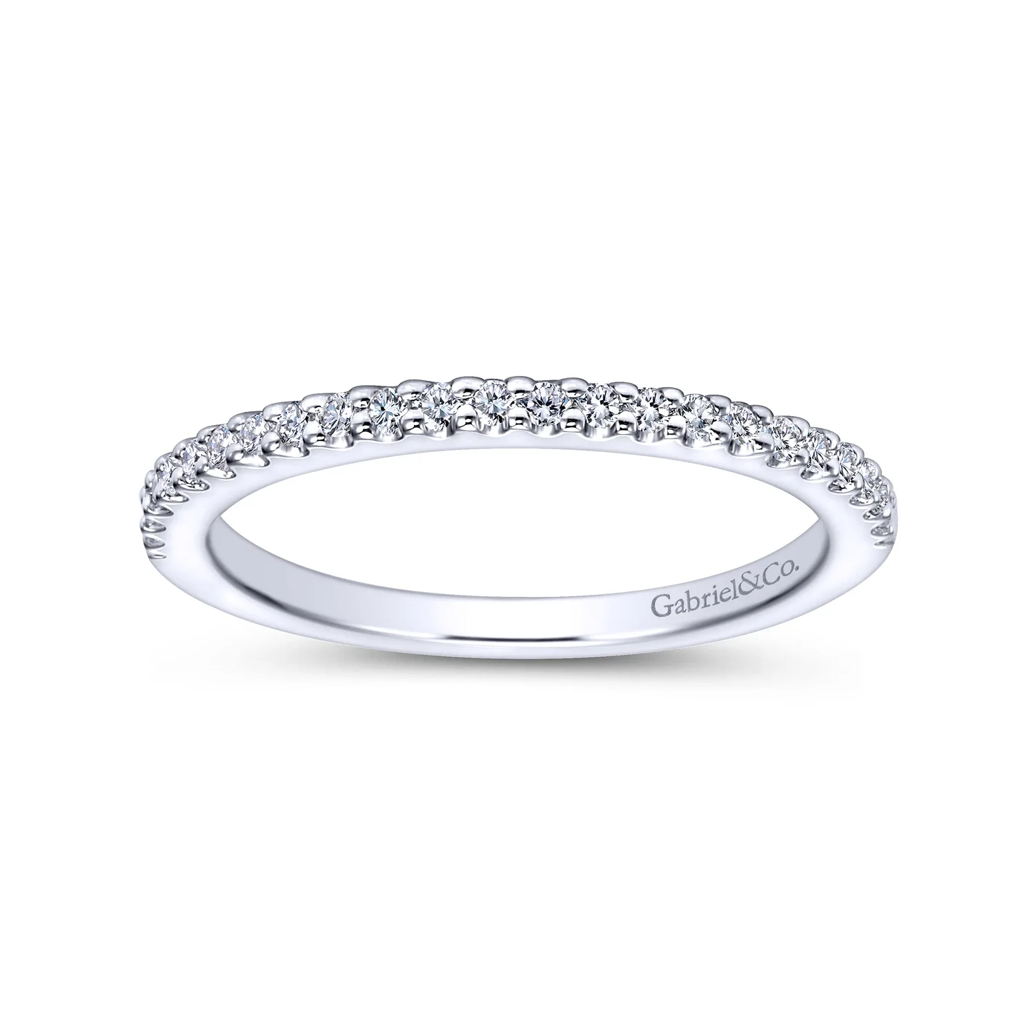 Diamond Matching Wedding Band in 14K White Gold, photograph 5