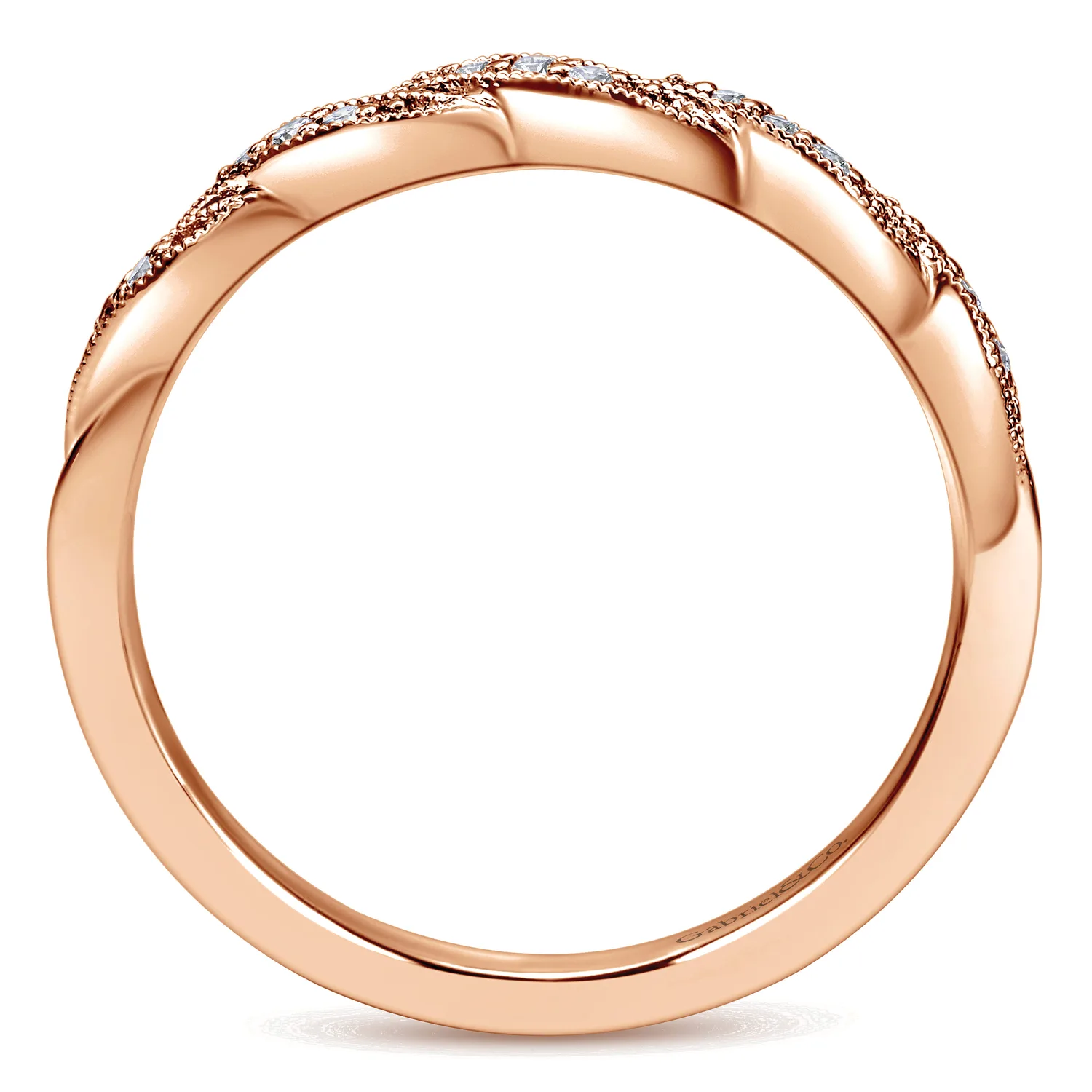 Matching Wedding Band in 14K Rose Gold, photograph 2