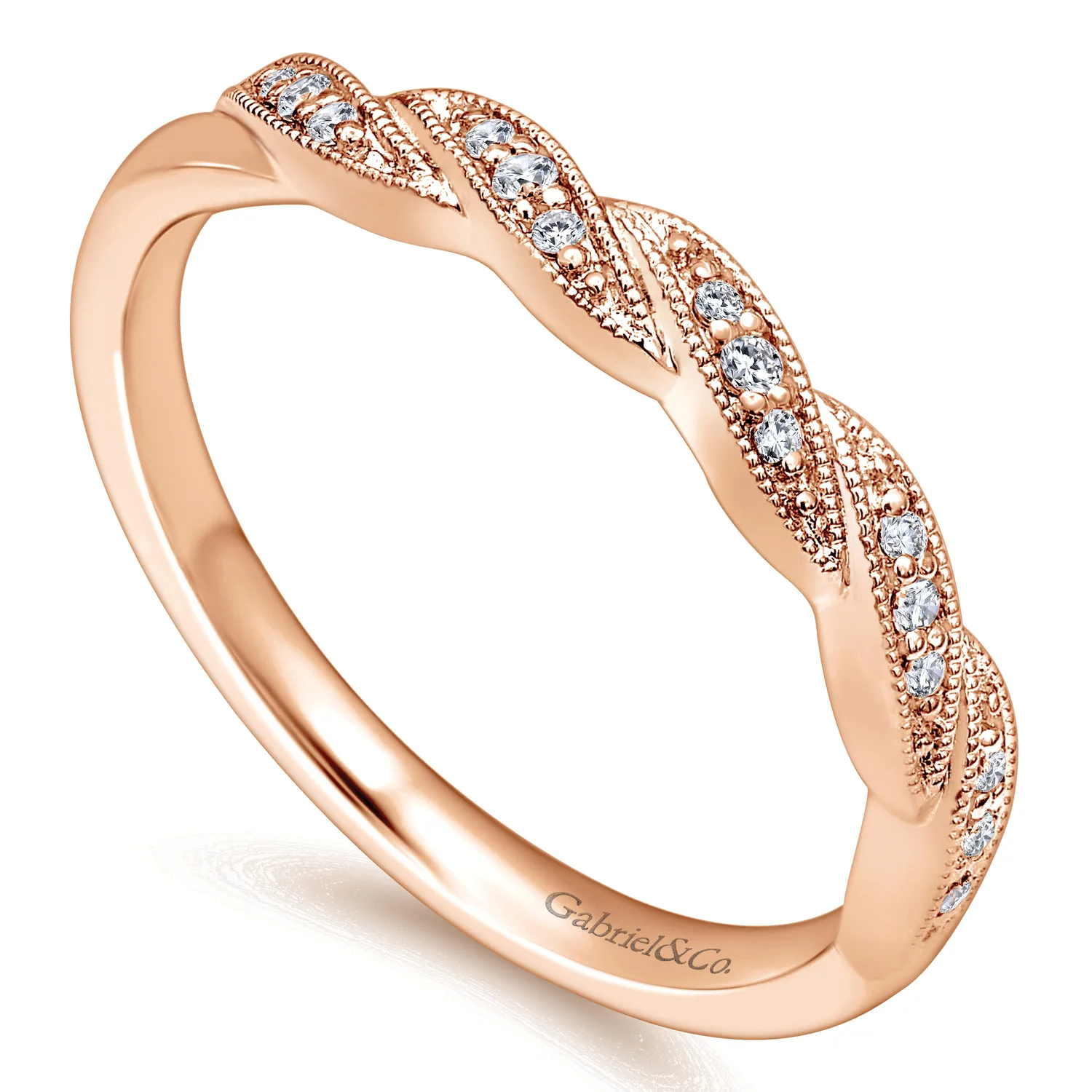 Matching Wedding Band in 14K Rose Gold, photograph 3