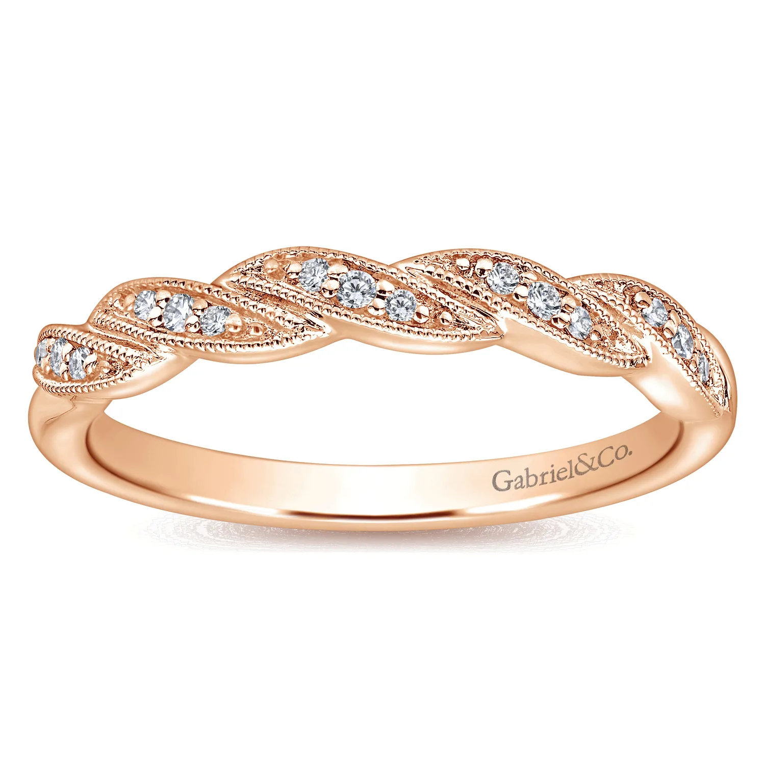 Matching Wedding Band in 14K Rose Gold, photograph 4