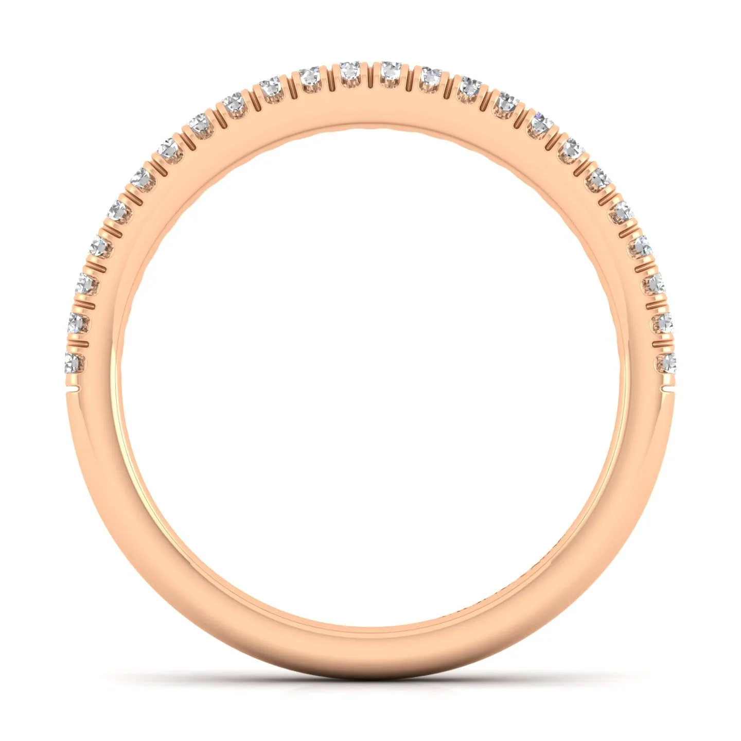 Matching Wedding Band in 14K Rose Gold, photograph 2