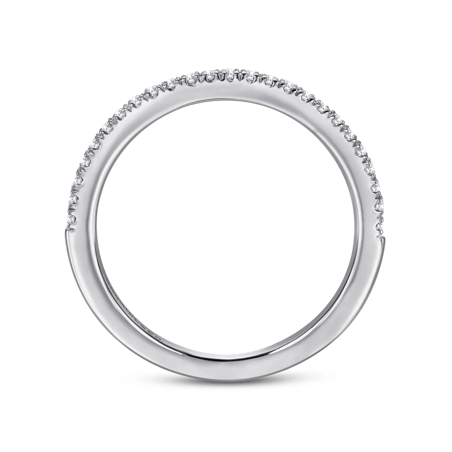 Diamond Matching Wedding Band in 14K White Gold, photograph 2