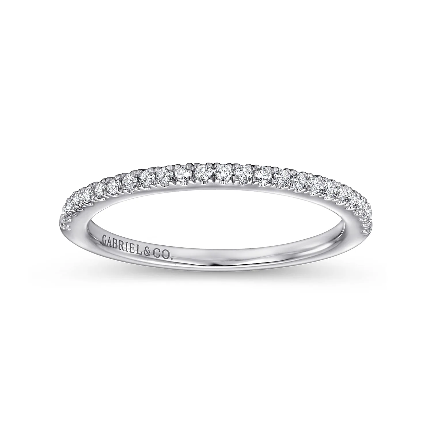 Diamond Matching Wedding Band in 14K White Gold, photograph 5