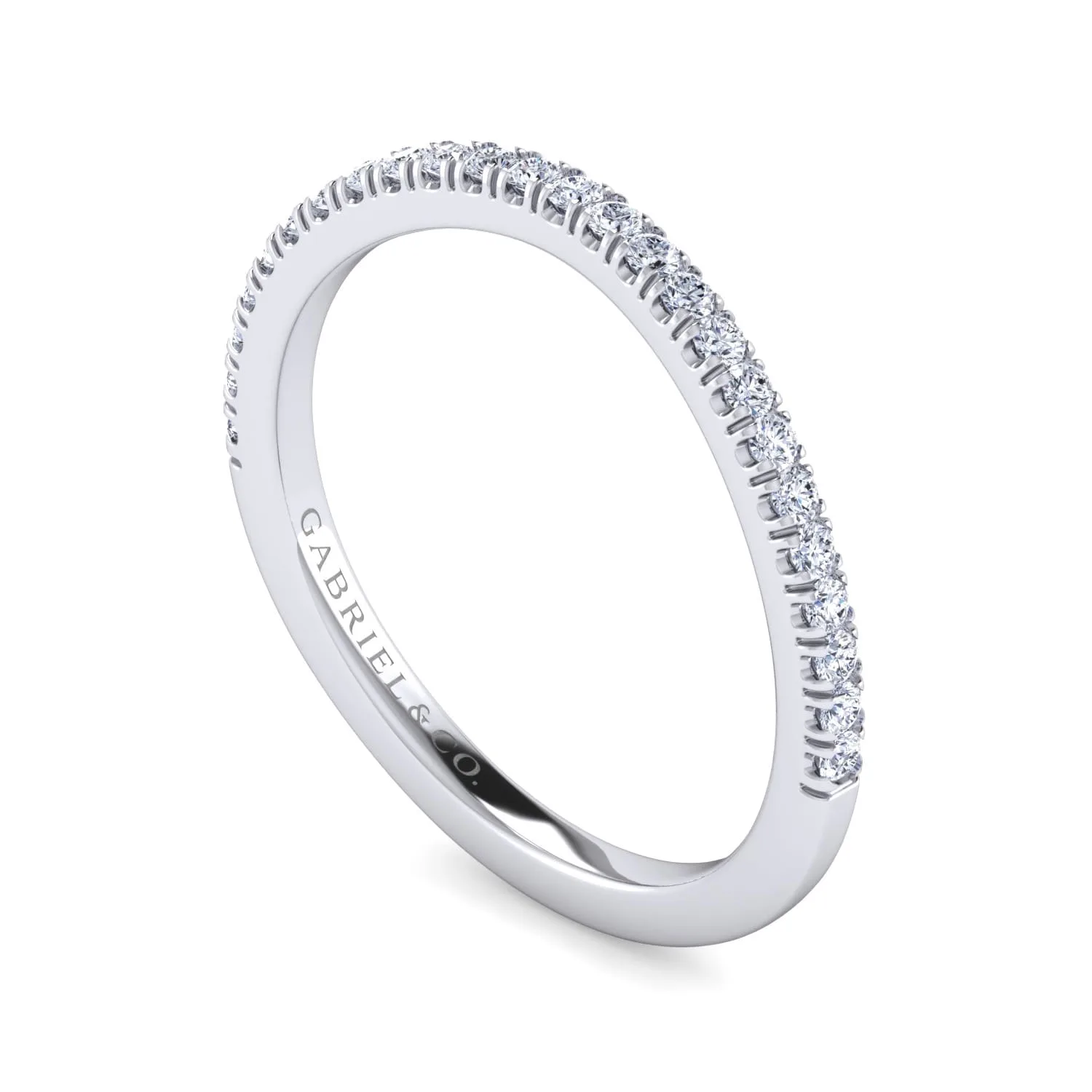 Matching Wedding Band in 14K White Gold, photograph 3