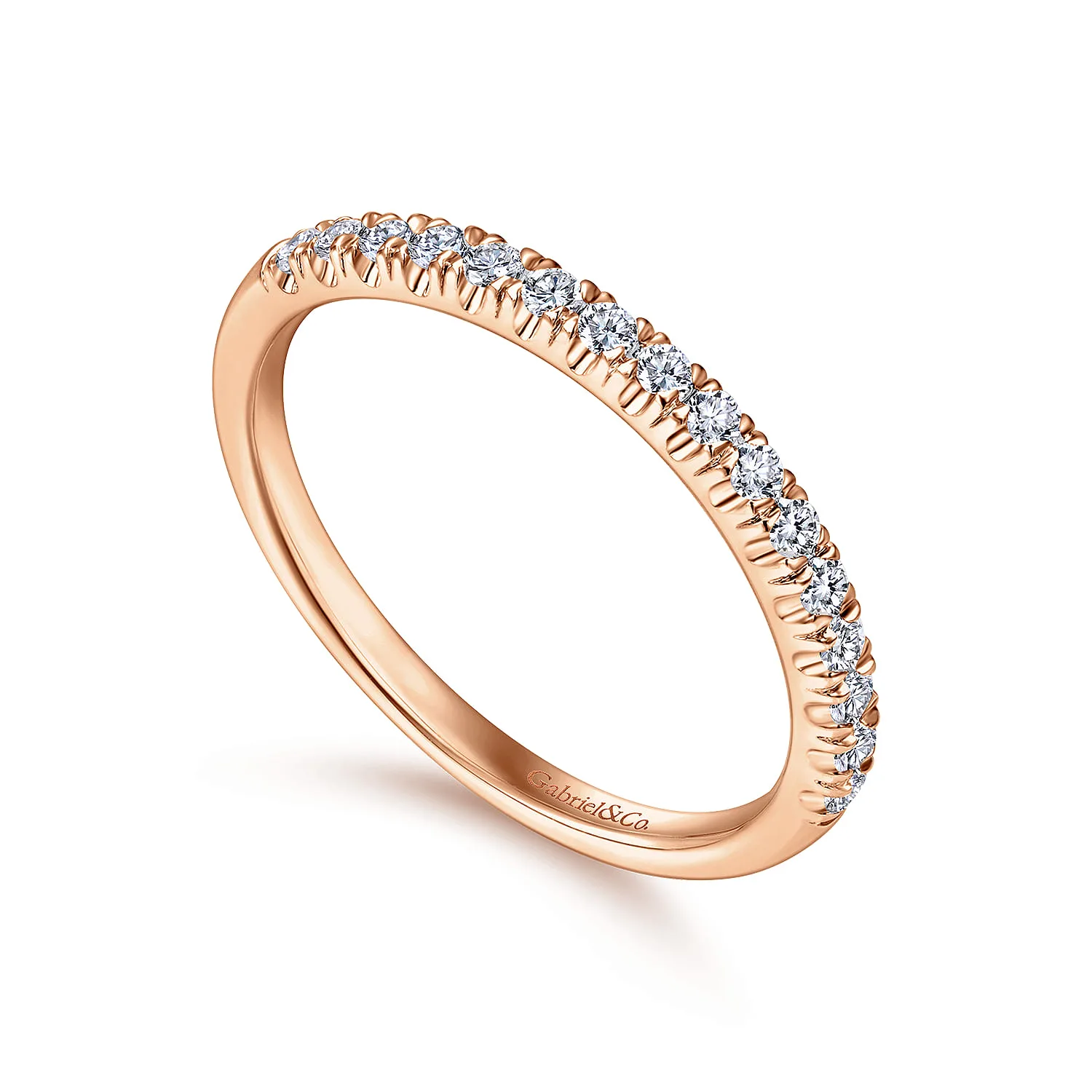 Matching Wedding Band in 14K Rose Gold, photograph 3