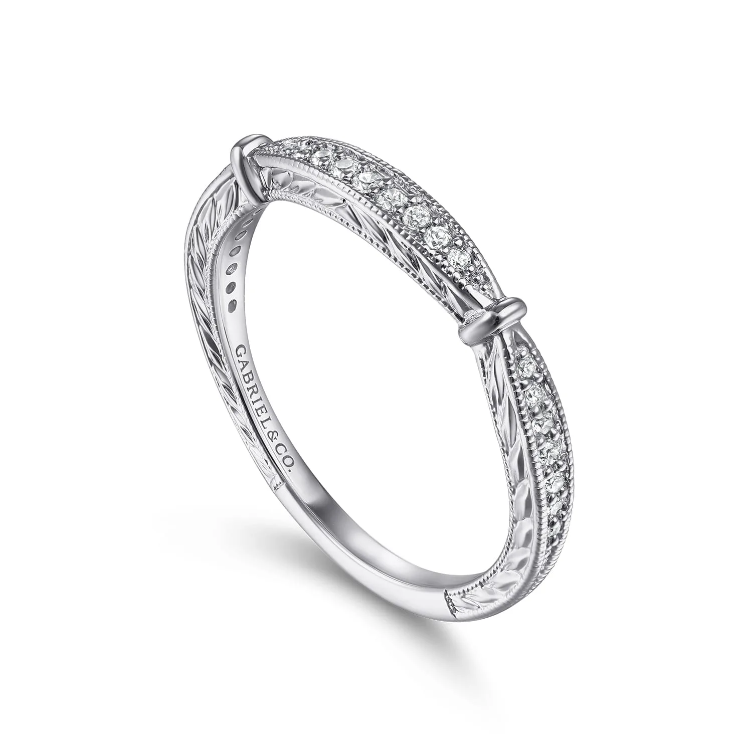 Matching Wedding Band in 14K White Gold, photograph 3
