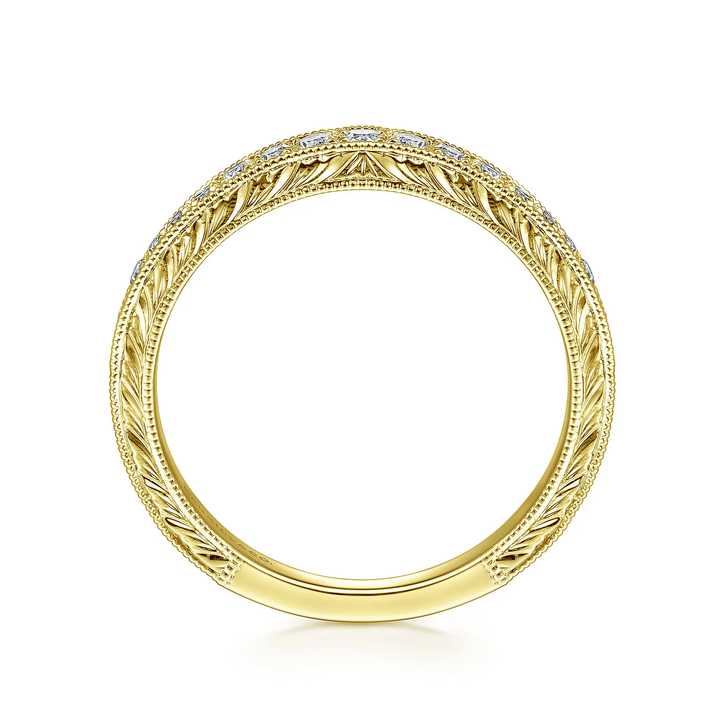 Matching Diamond Wedding Band in 14K Yellow Gold, photograph 2