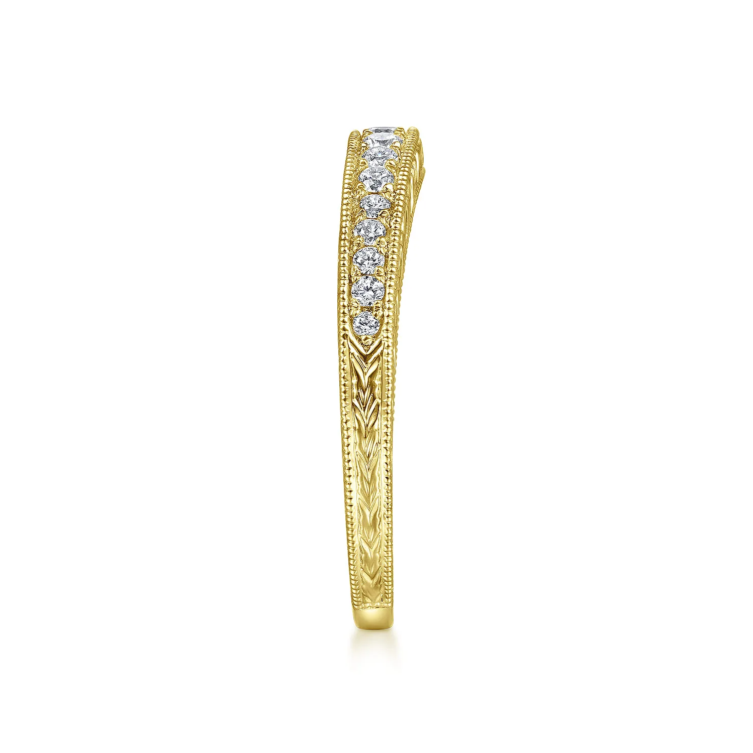Matching Diamond Wedding Band in 14K Yellow Gold, photograph 5