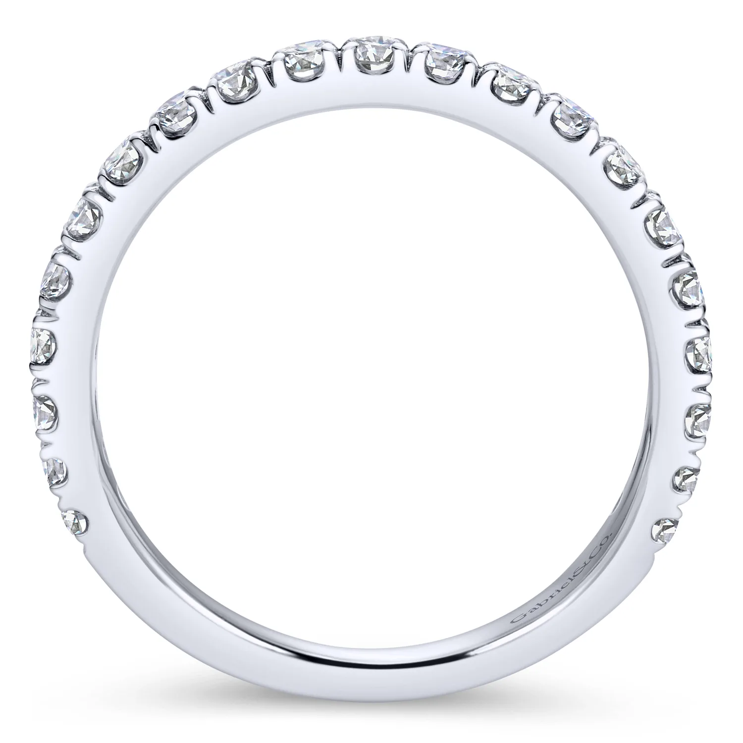 Diamond Matching Wedding Band in 14K White Gold, photograph 2