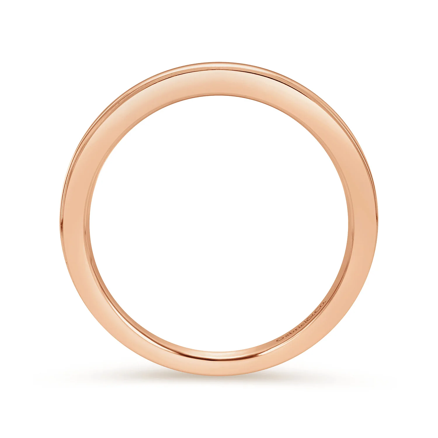 Matching Diamond Wedding Band in 14K Rose Gold, photograph 2