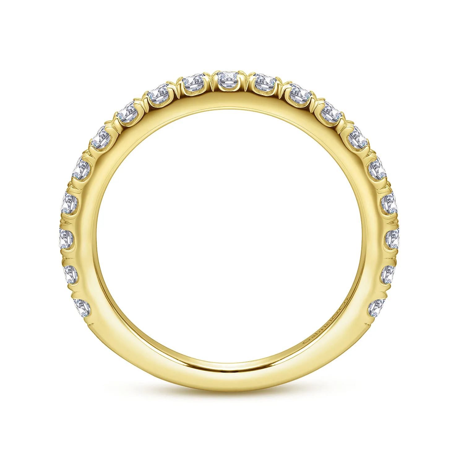 Diamond Matching Wedding Band in 14K Yellow Gold, photograph 2