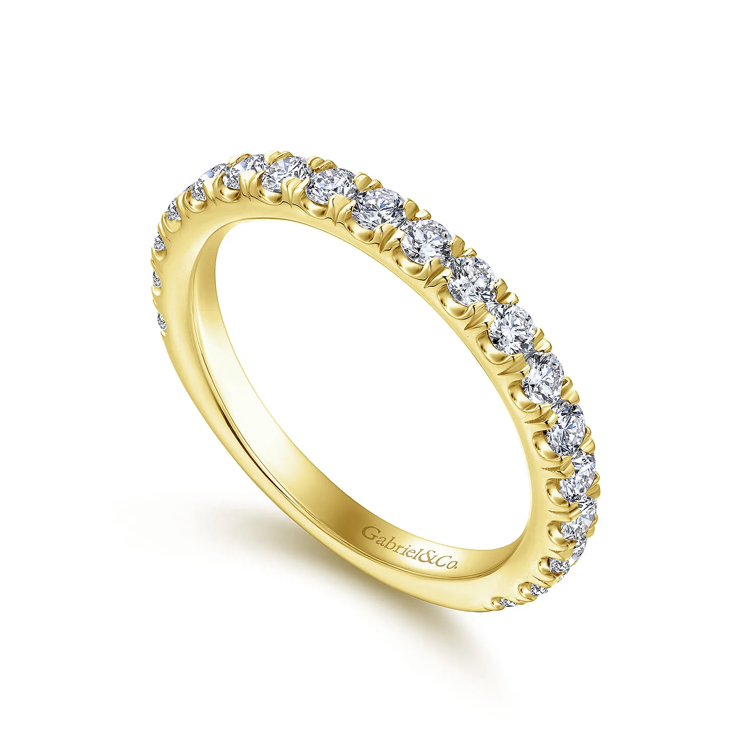 Diamond Matching Wedding Band in 14K Yellow Gold, photograph 3