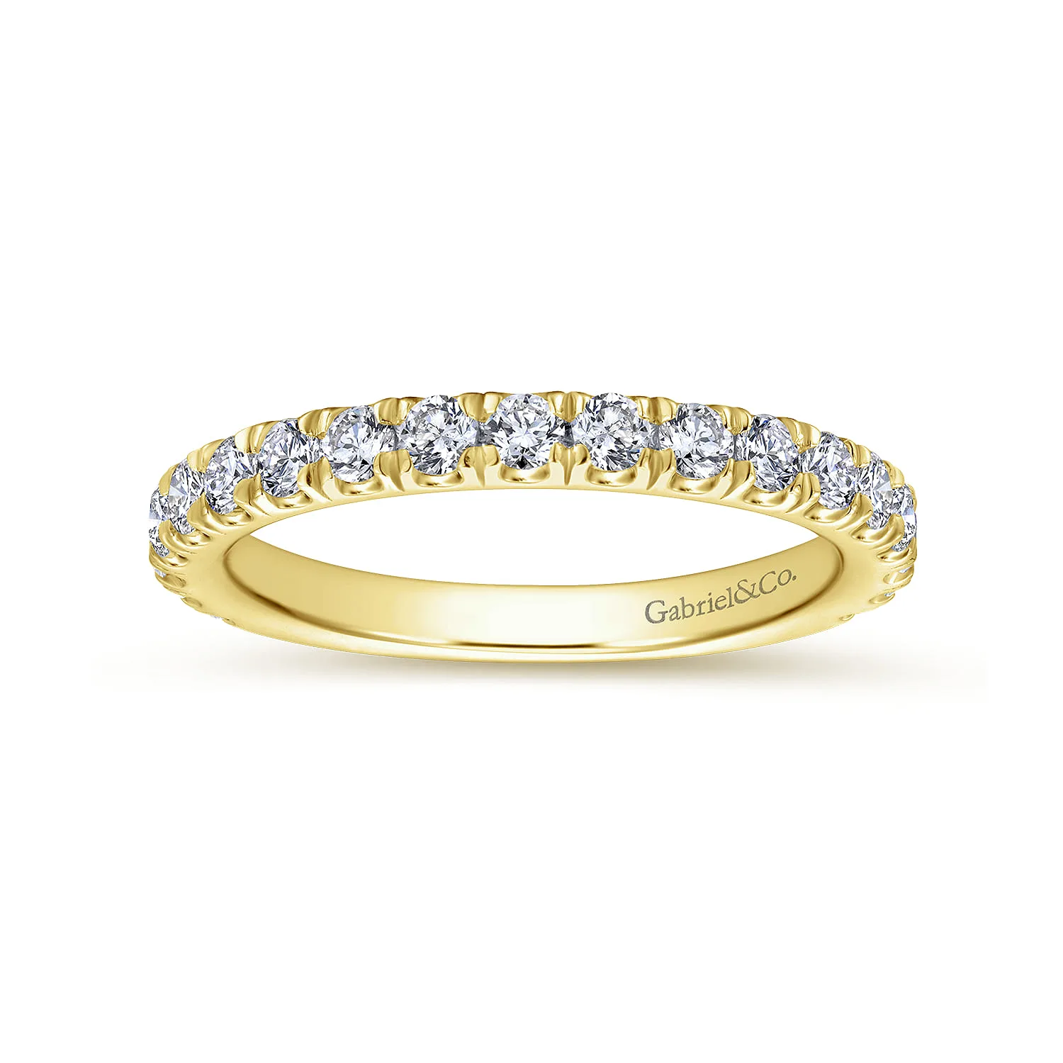Diamond Matching Wedding Band in 14K Yellow Gold, photograph 5