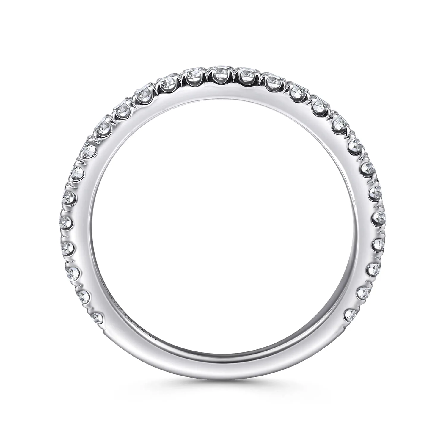 Diamond Matching Wedding Band in 14K White Gold, photograph 2